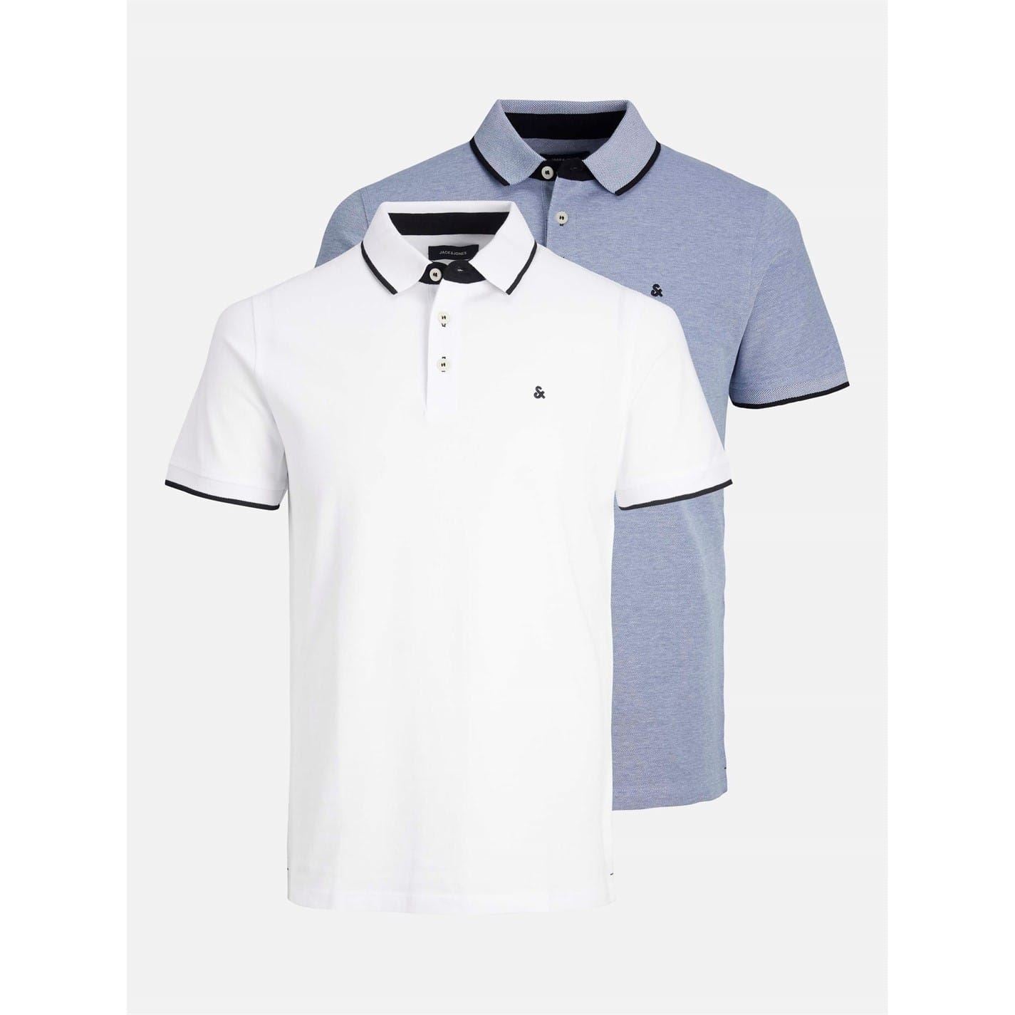 Jack and Jones Paulos Polo 2 Pack Collared Short Sleeve Shirt