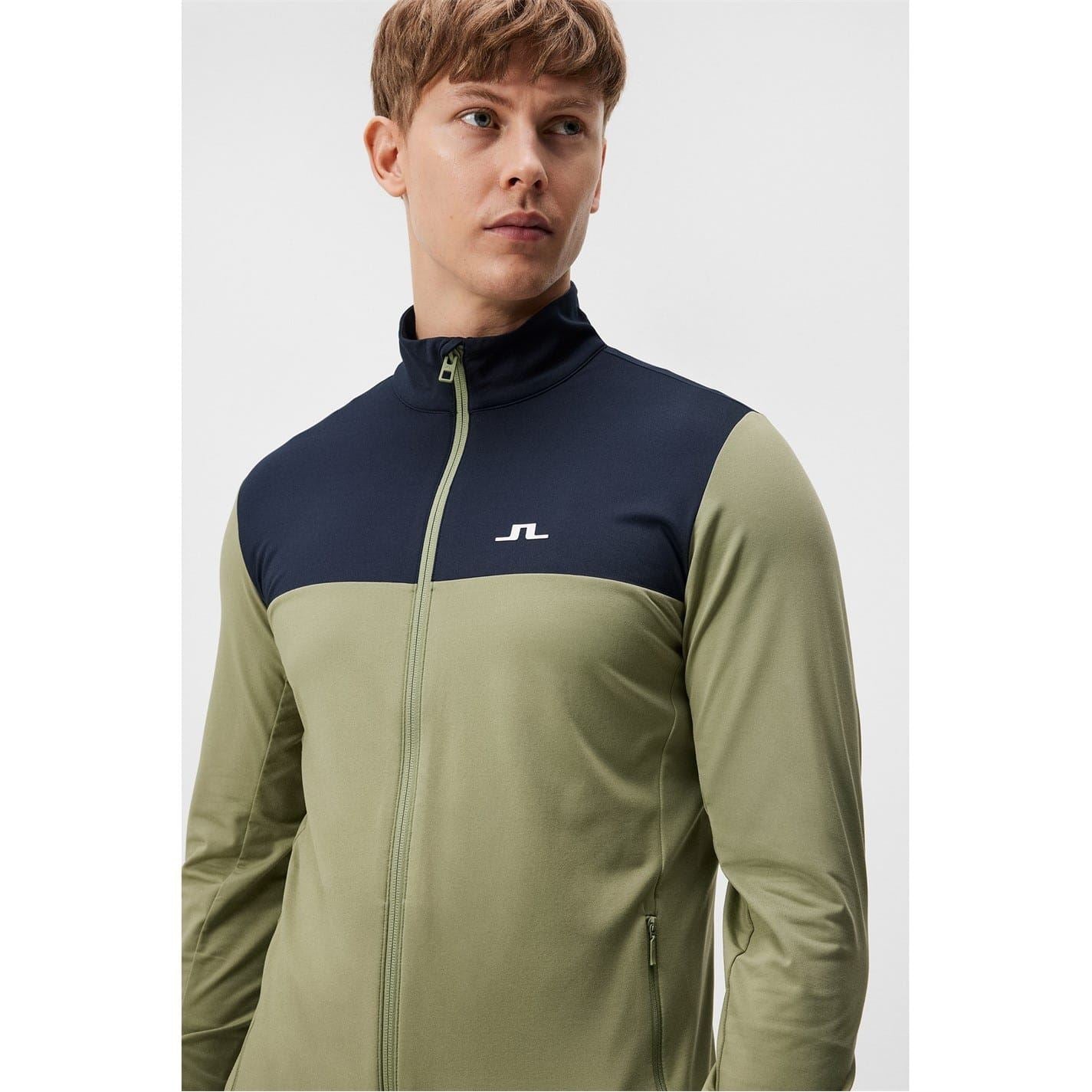 J Lindeberg 4 Zip Mock Neck Bank Top