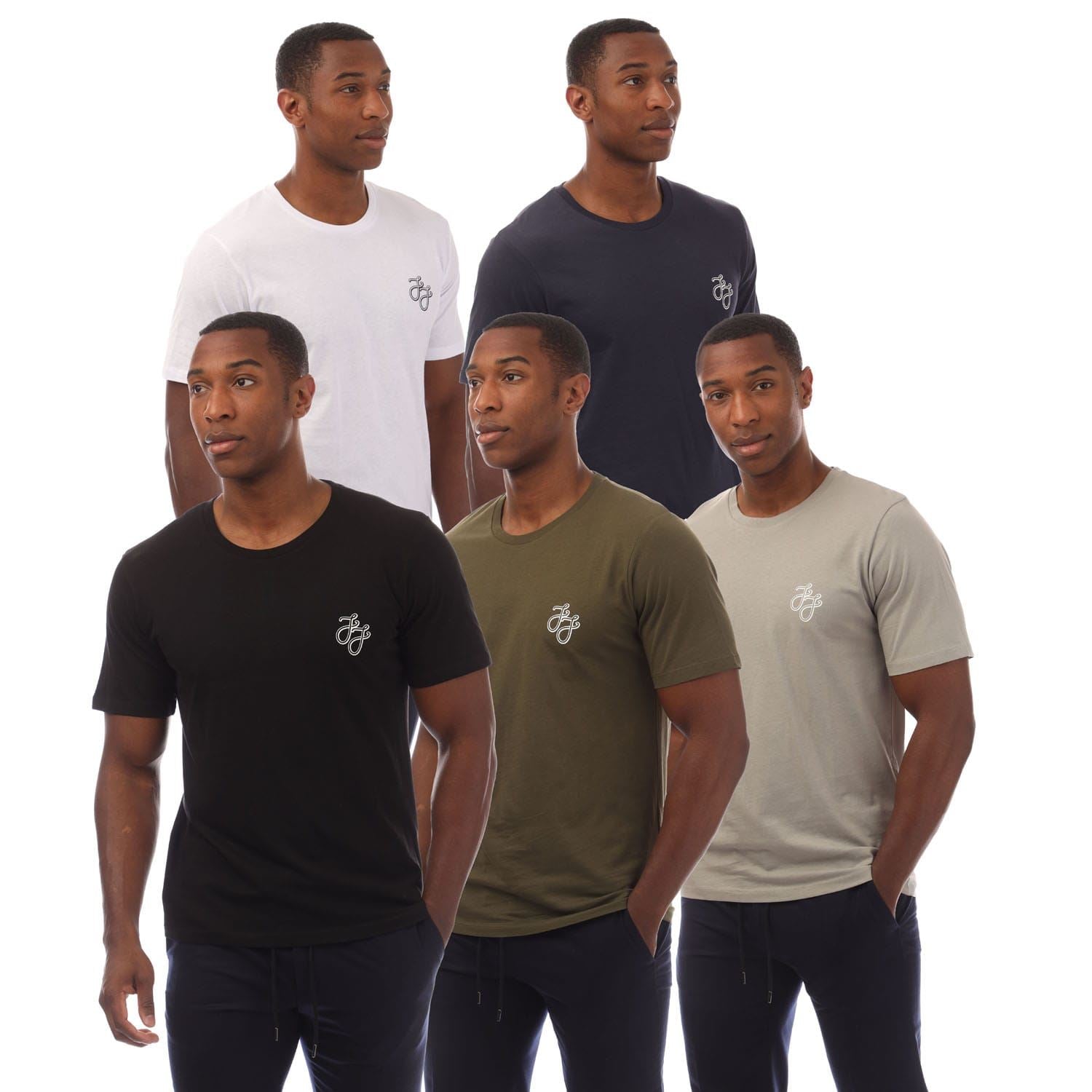 Jack and Jones 5 Pack of Tag T-Shirts