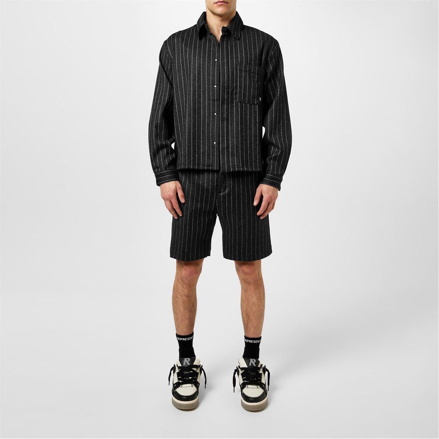 Represent Pinstripe Bermuda Shorts
