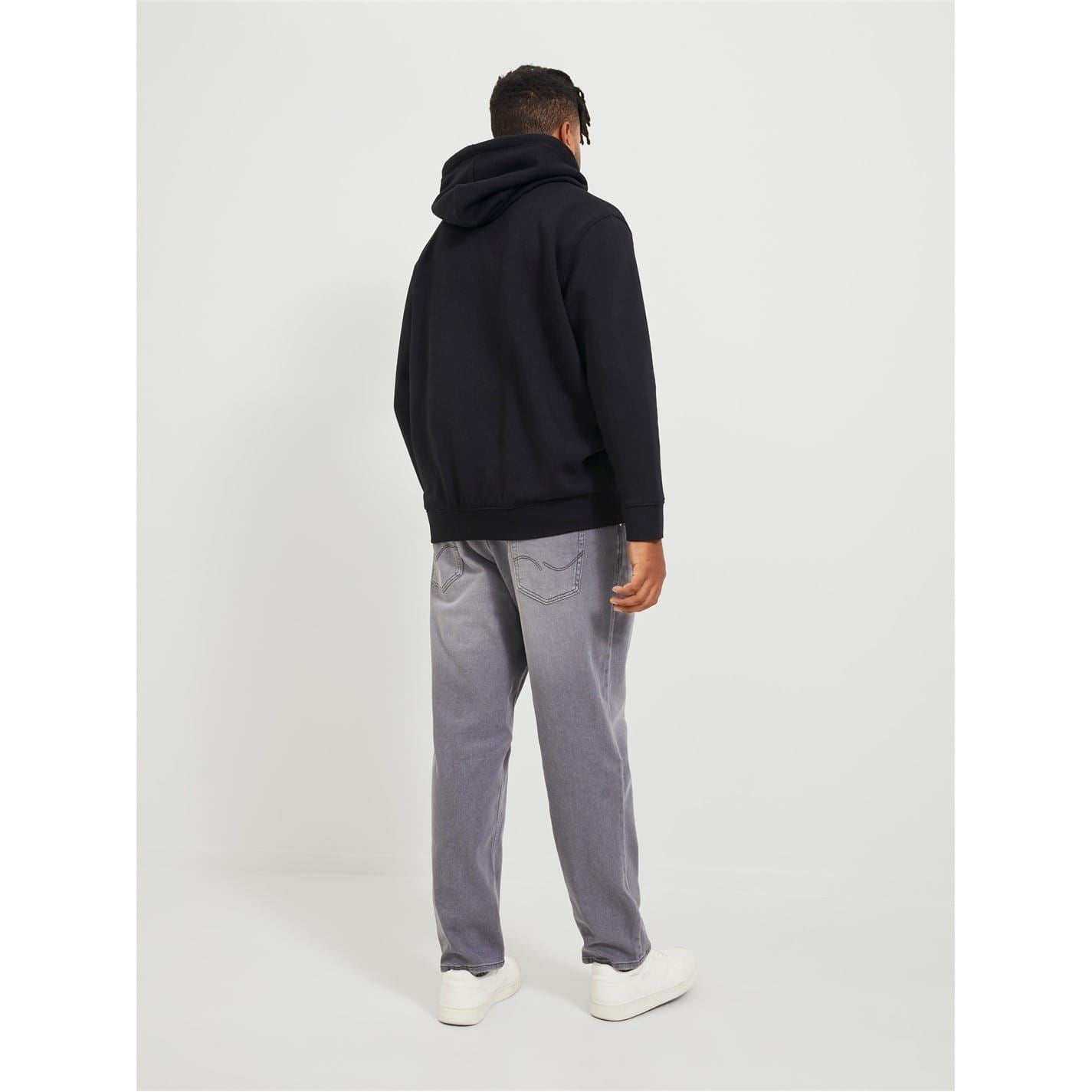 Jack and Jones Vester Hooded Ribbed Cuff Lettering Sweat Jacket