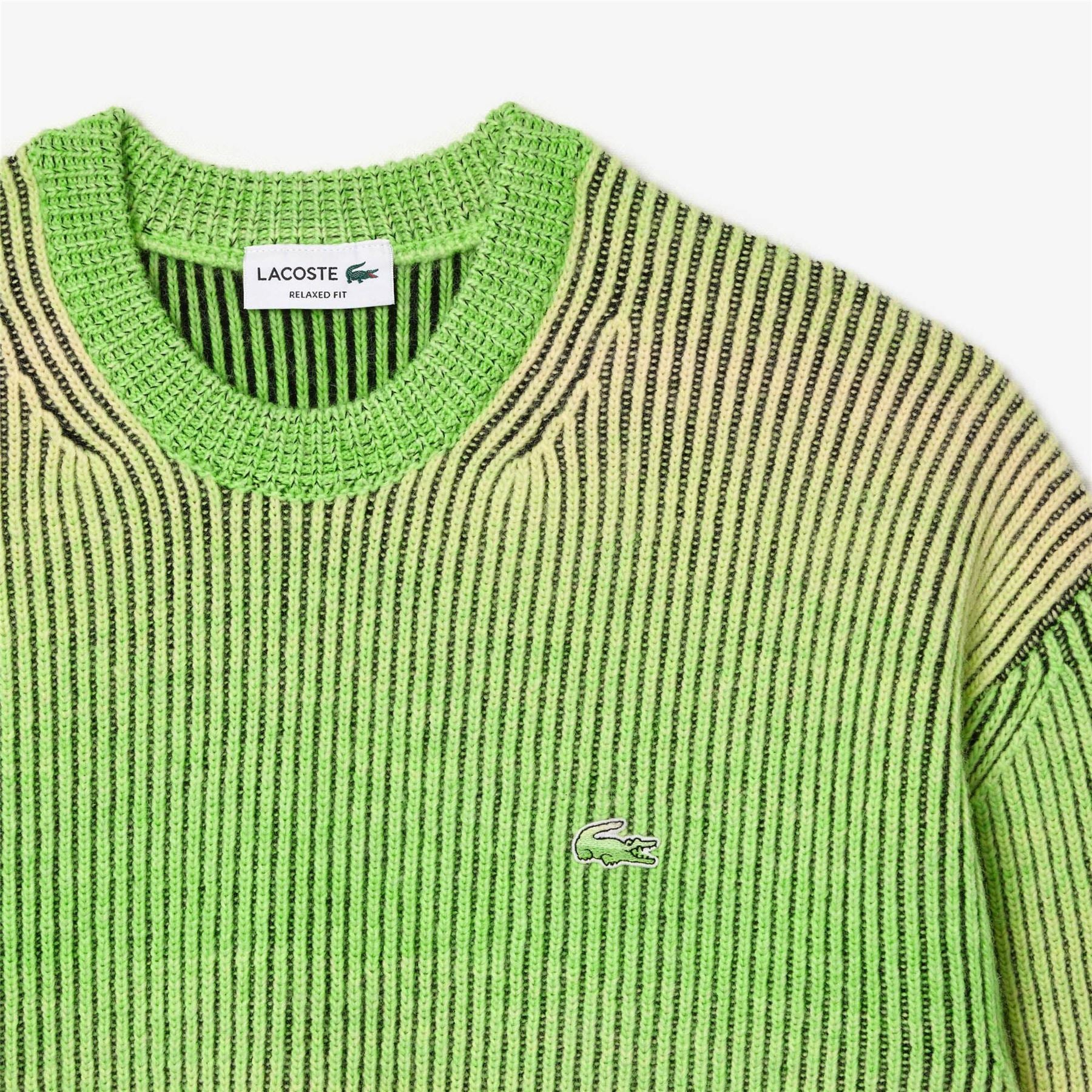 Lacoste Relaxed Fit Ombre Crew Neck Sweater