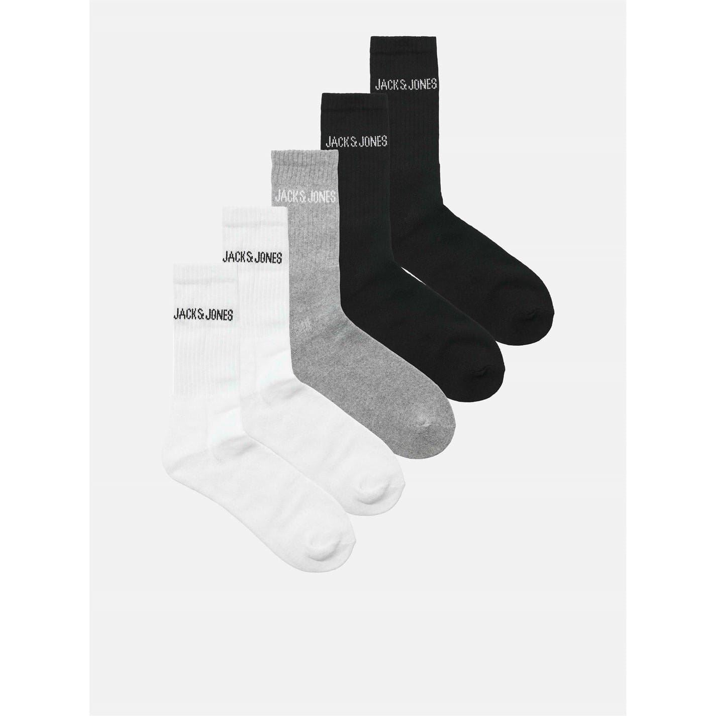 Jack and Jones Mens Regen 5 Pack Crew Socks