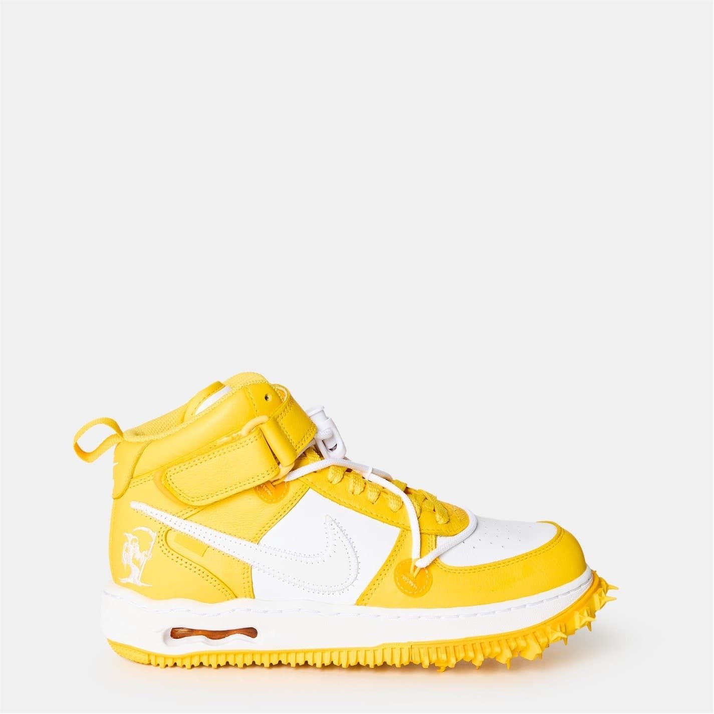 Off White AF1 Mid Graphic Print Hi-Top Sneakers