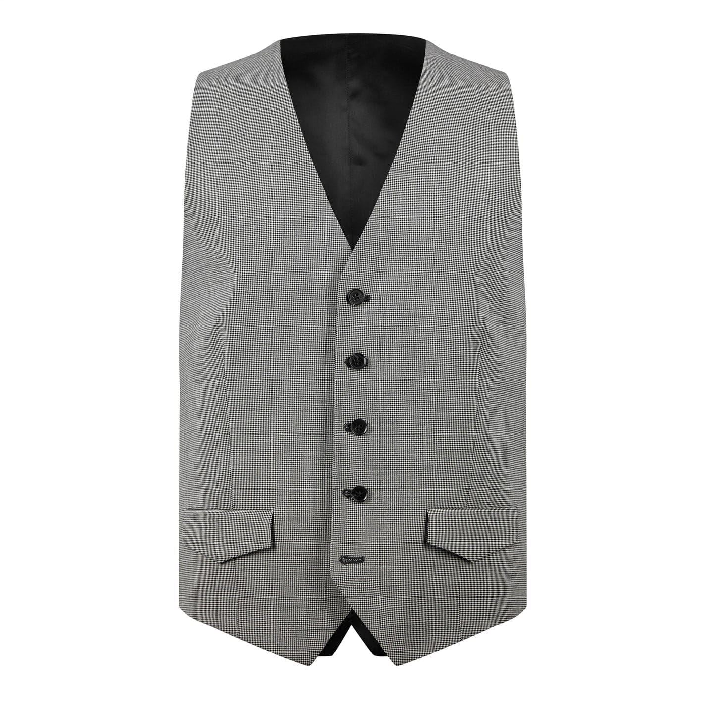 Without Prejudice Slim Fit Check Suit Vest