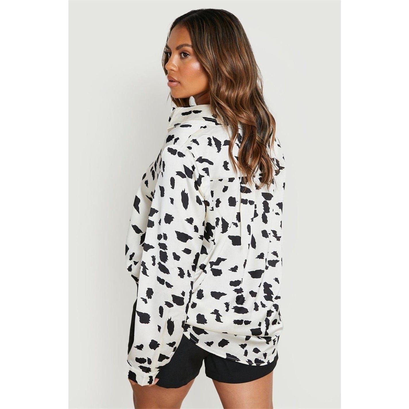 Influence Satin Relaxed Fit Long Sleeve Shirt