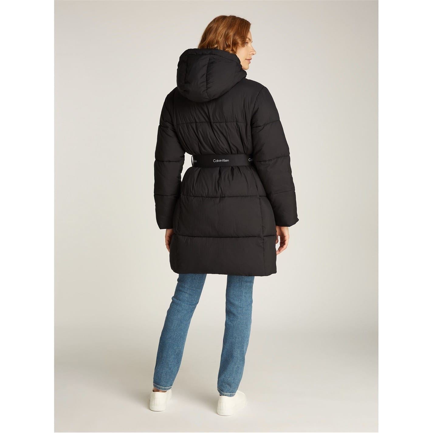 Calvin Klein Jeans Hooded Belt Puffer Jacket