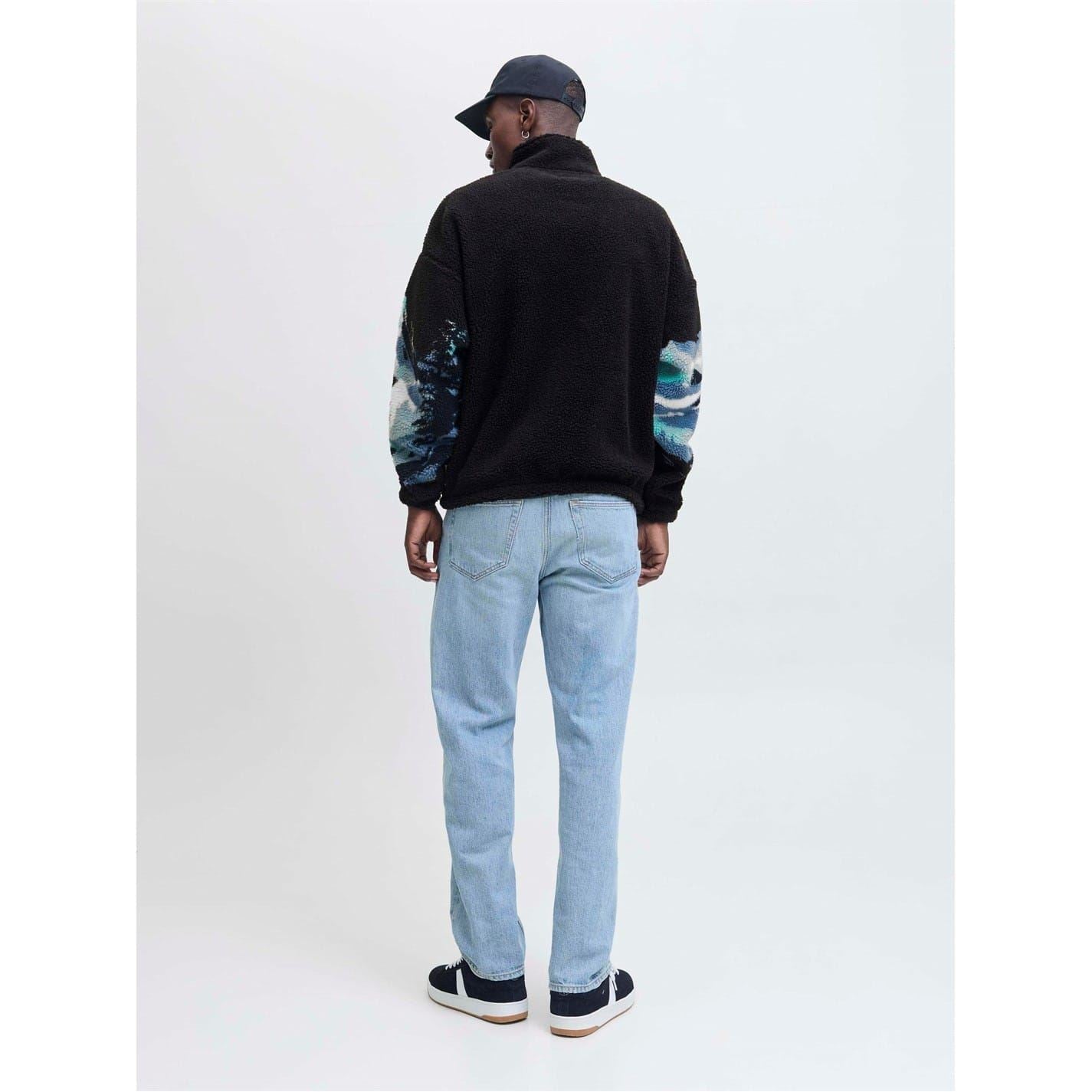 Jack and Jones Mens Bear Mountain Teddy Half Zip Top