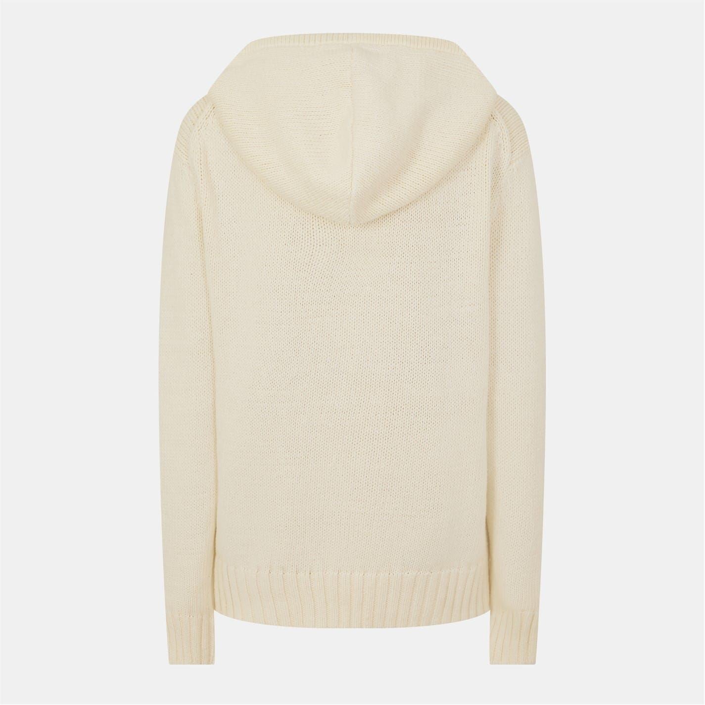 Polo Ralph Lauren Polo Teddy Hooded Drawstring Ribbed Cuff Embroidered Jacket