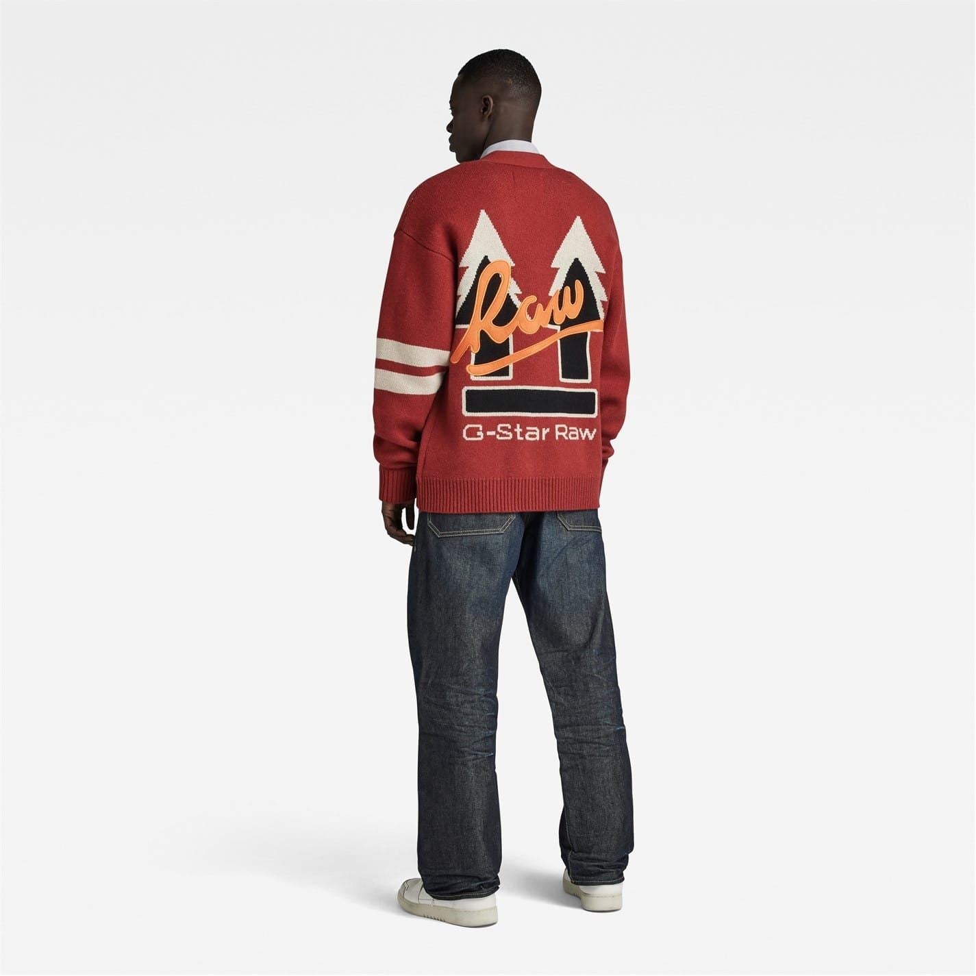 G Star Hol 89 Relaxed Fit Graphic V-Neck Sweater