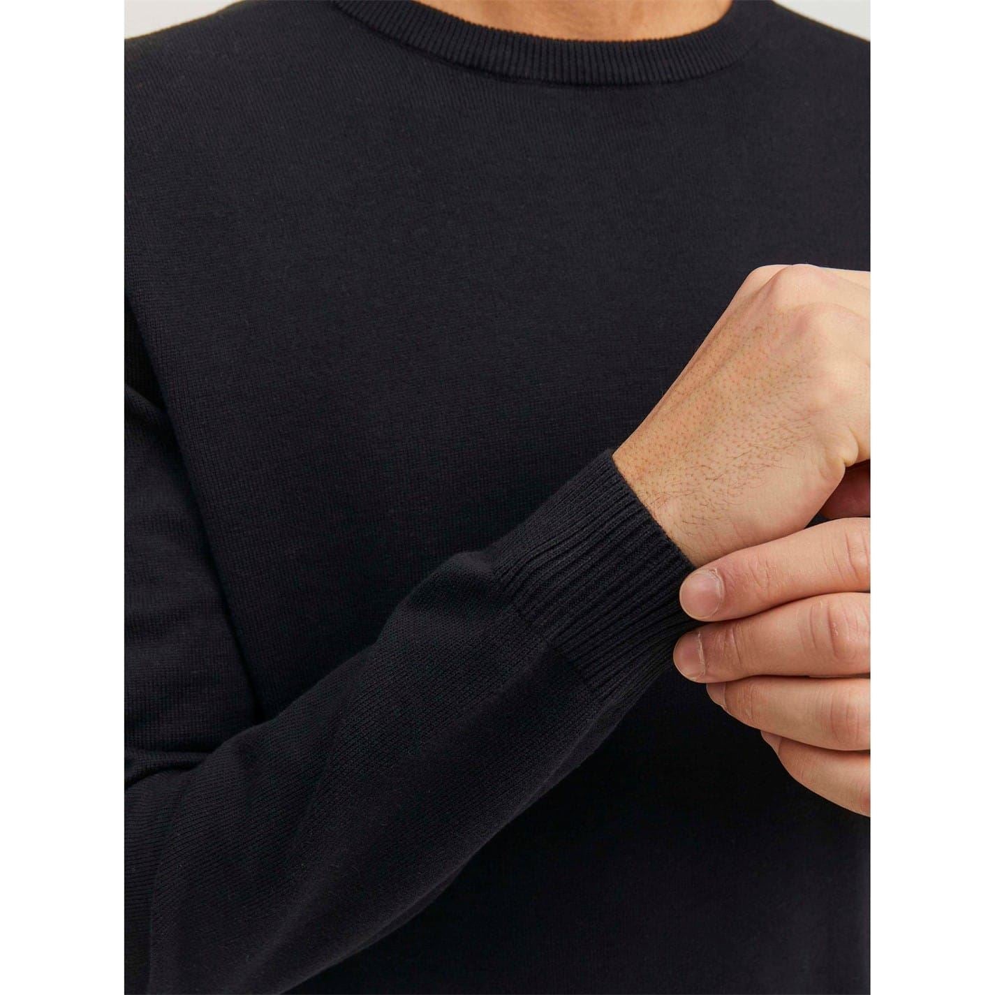 Jack and Jones Crew Neck Ribbed Collar Long Sleeve Sweater