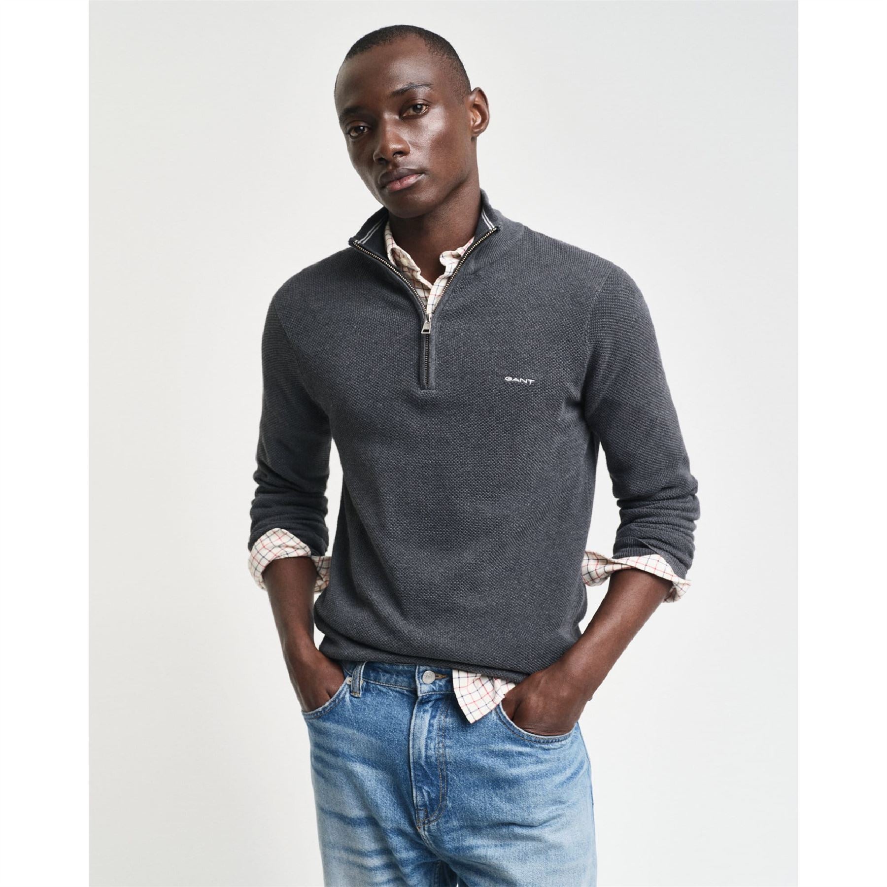 Gant Cotton Piqué Half-Zip Sweatshirt
