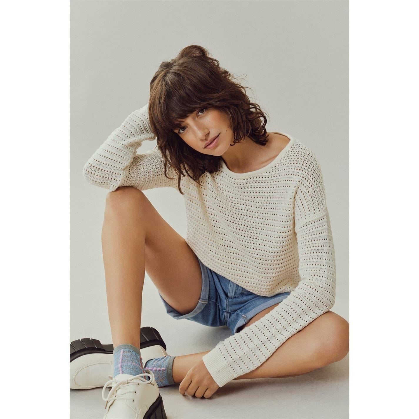 Vila Bell Scoop Neck Relaxed Fit Sweater
