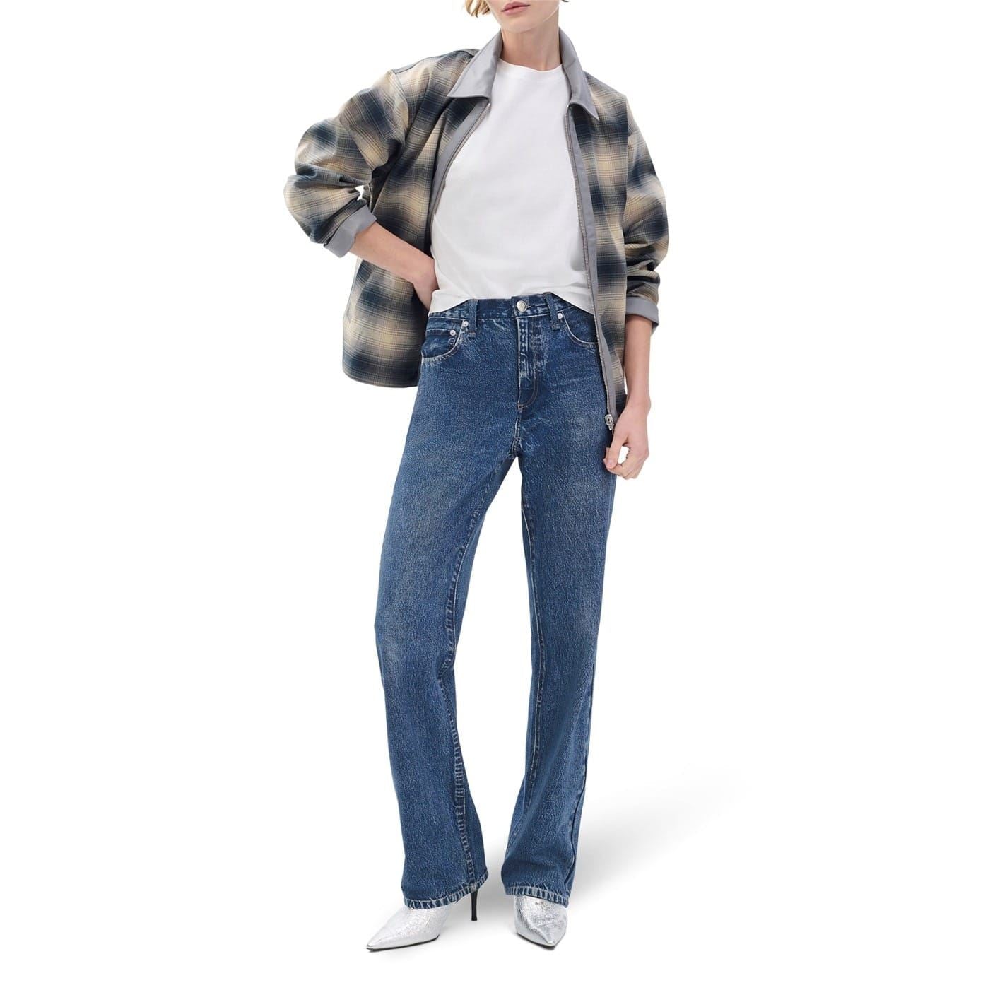 Rag and Bone Womens Wide Leg Jeans