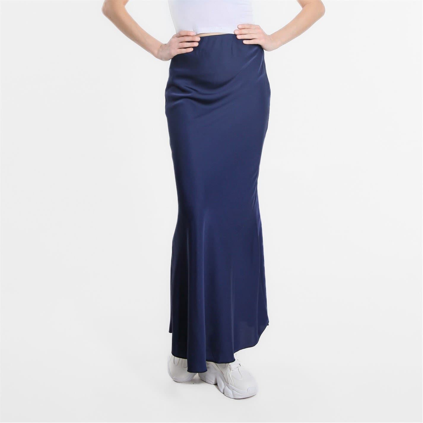Be You Satin Midi Trumpet Skirt