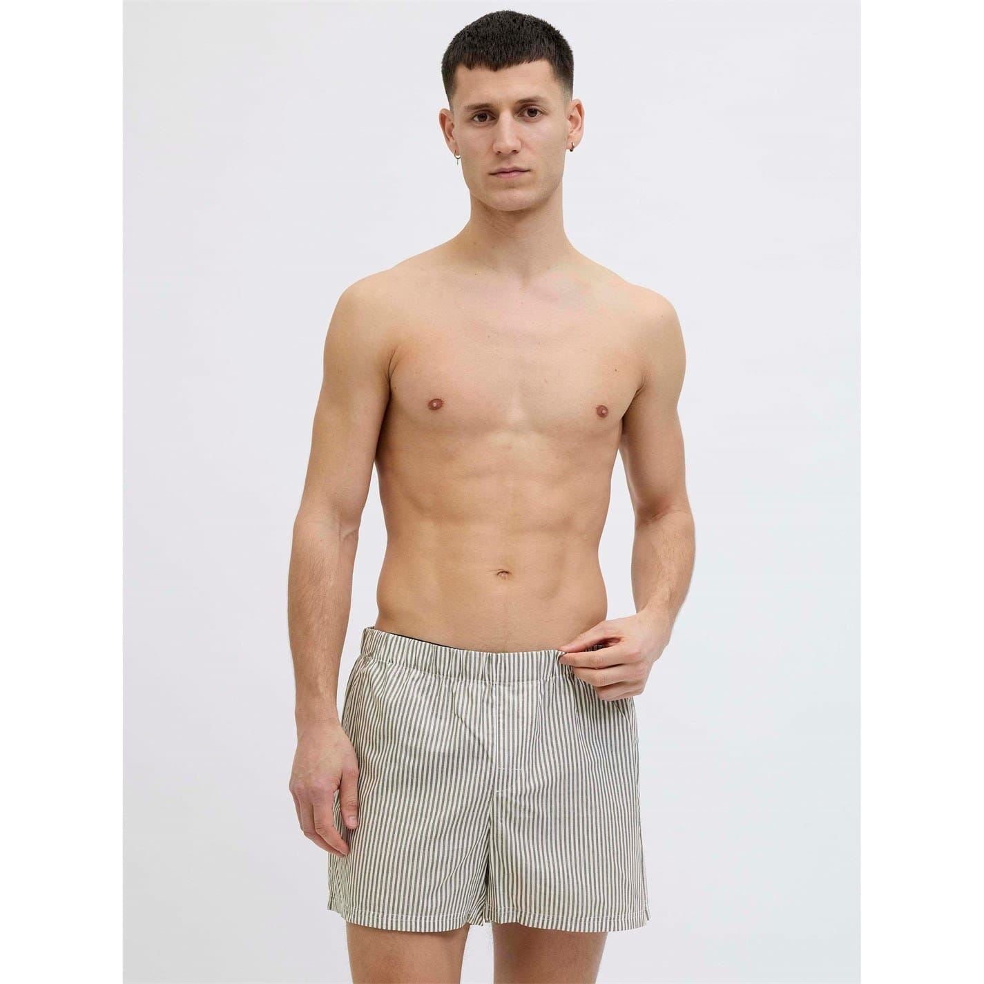 Jack and Jones Mens Pack Milano Woven Boxers