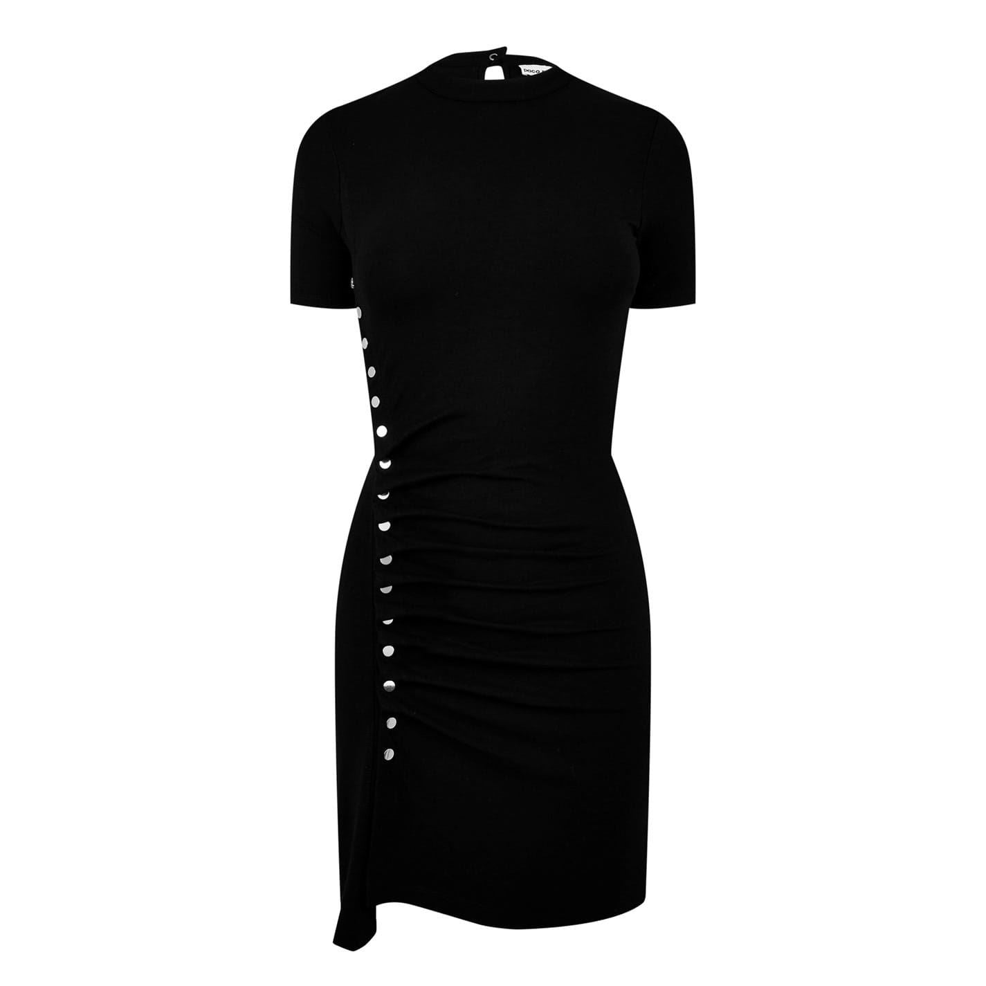 Rabanne Button Mini Dress
