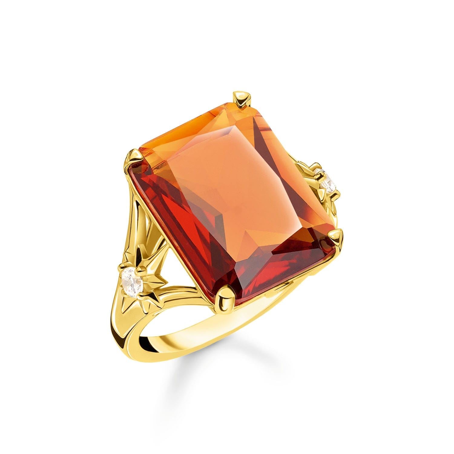 Thomas Sabo Gold Ring with Large Stone