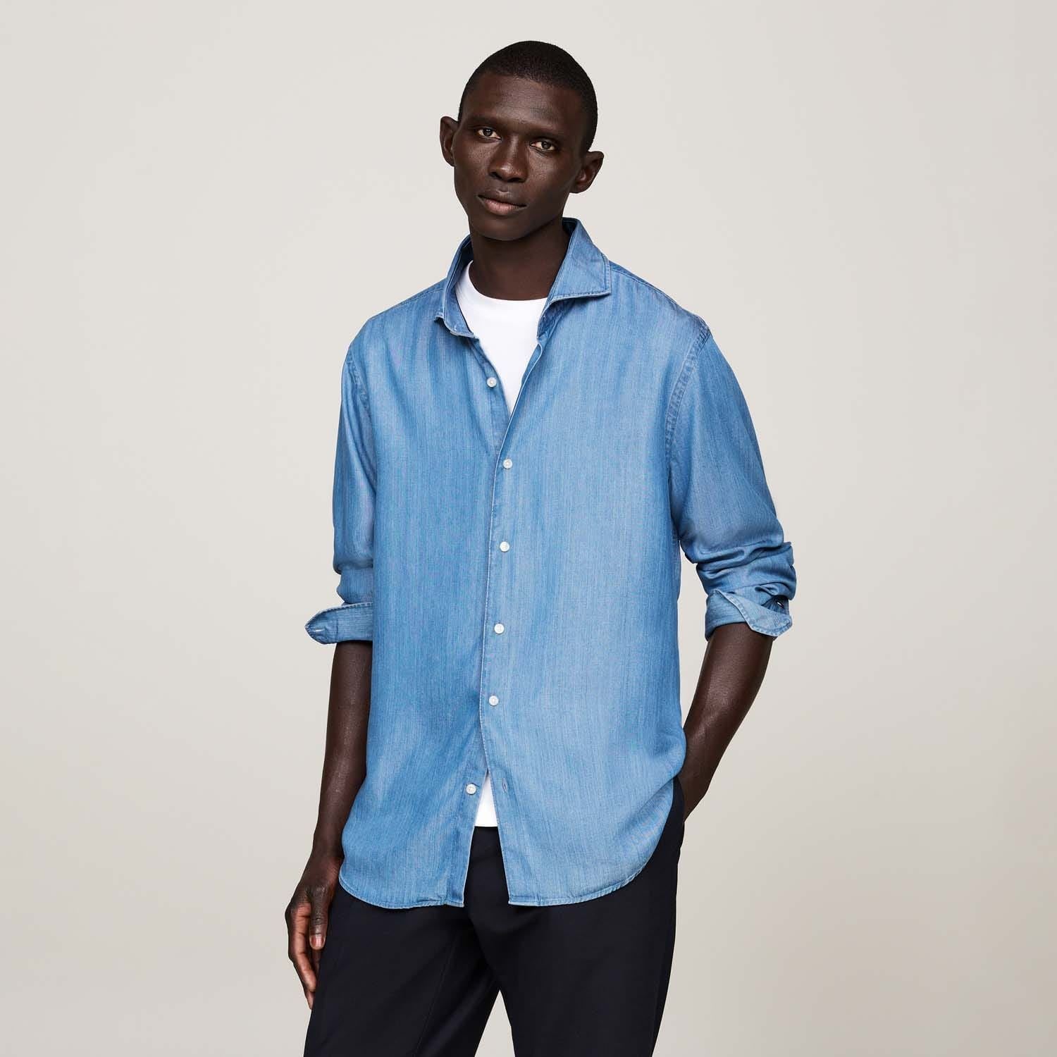 Tommy Hilfiger Smart Casual Slim-Fit Denim Shirt
