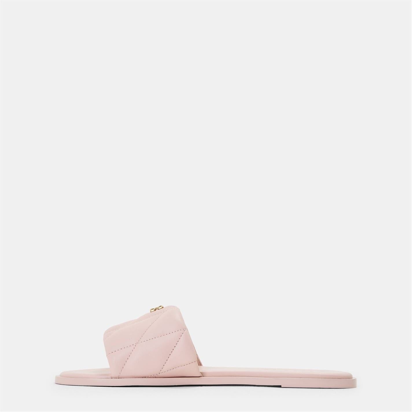 Coach Holly Quilted Open Toe Slide Sandals