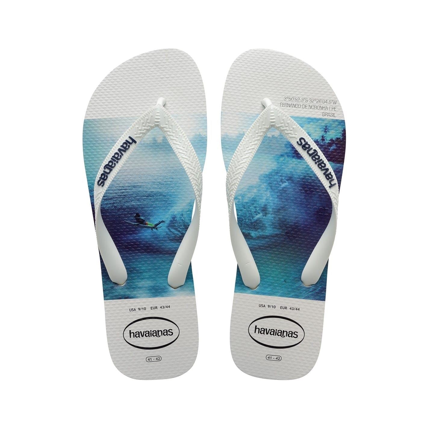 Havaianas Womens Hav. Hype White White Black Black 3 Flip Flops