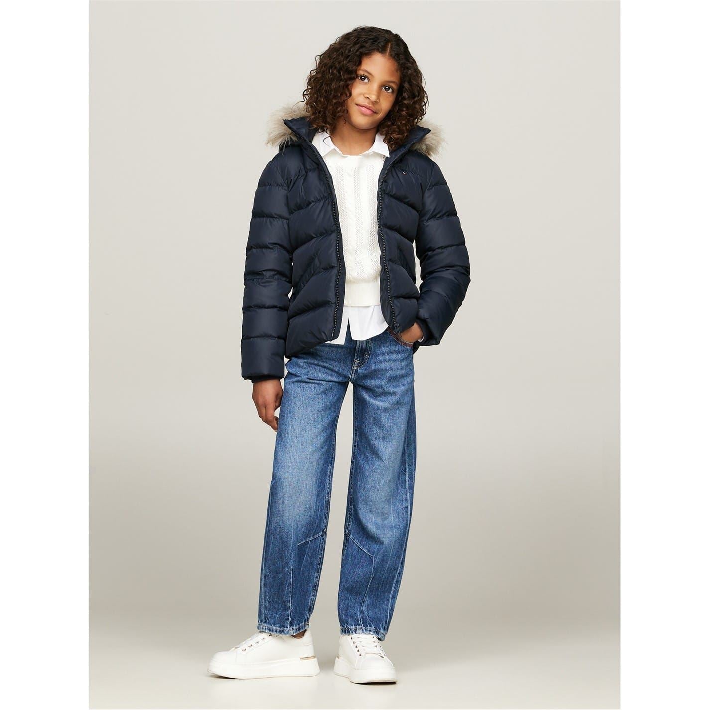 Tommy Hilfiger Fur Hood Puffer Jacket