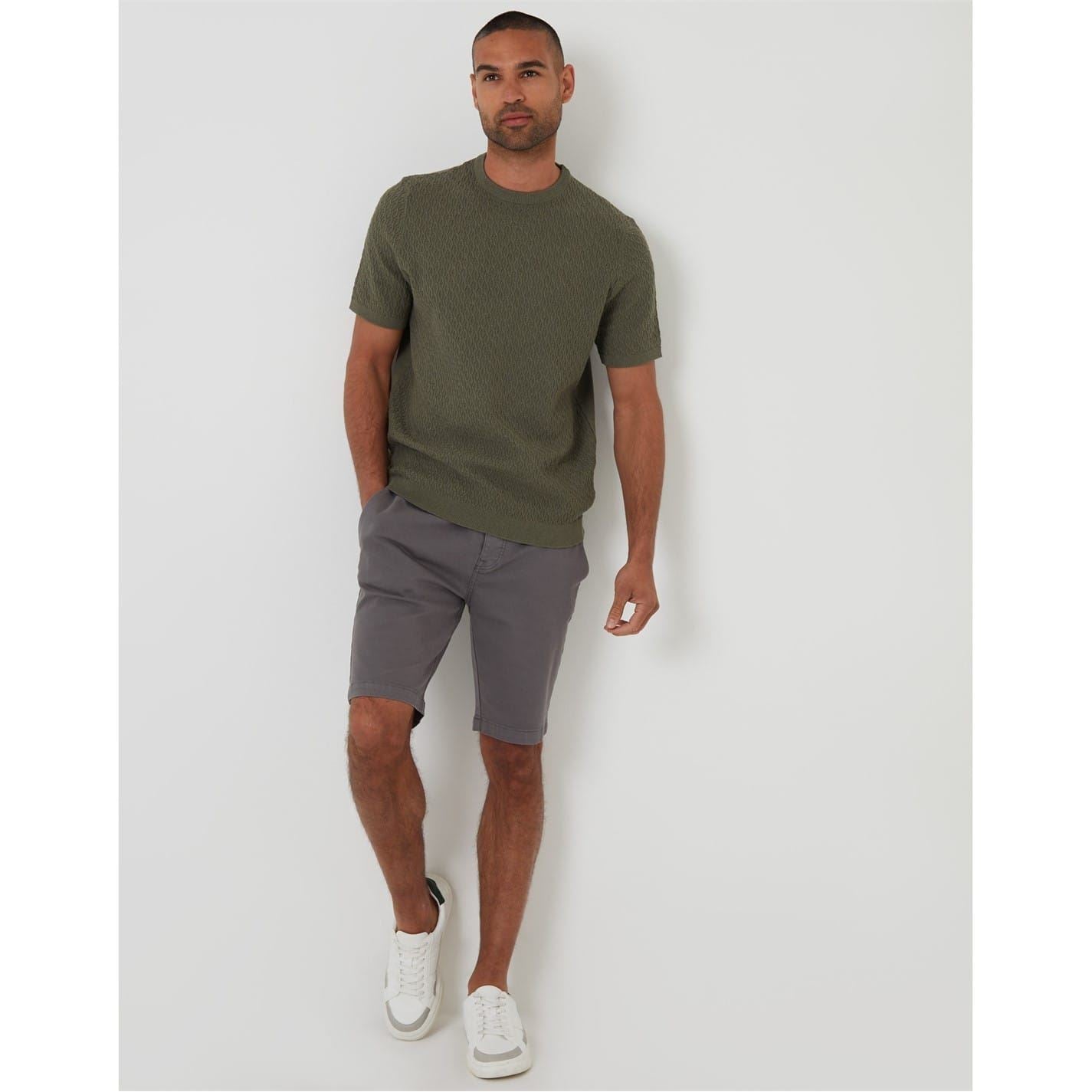 Threadbare Rib Crew Neck Short Sleeve T-Shirt