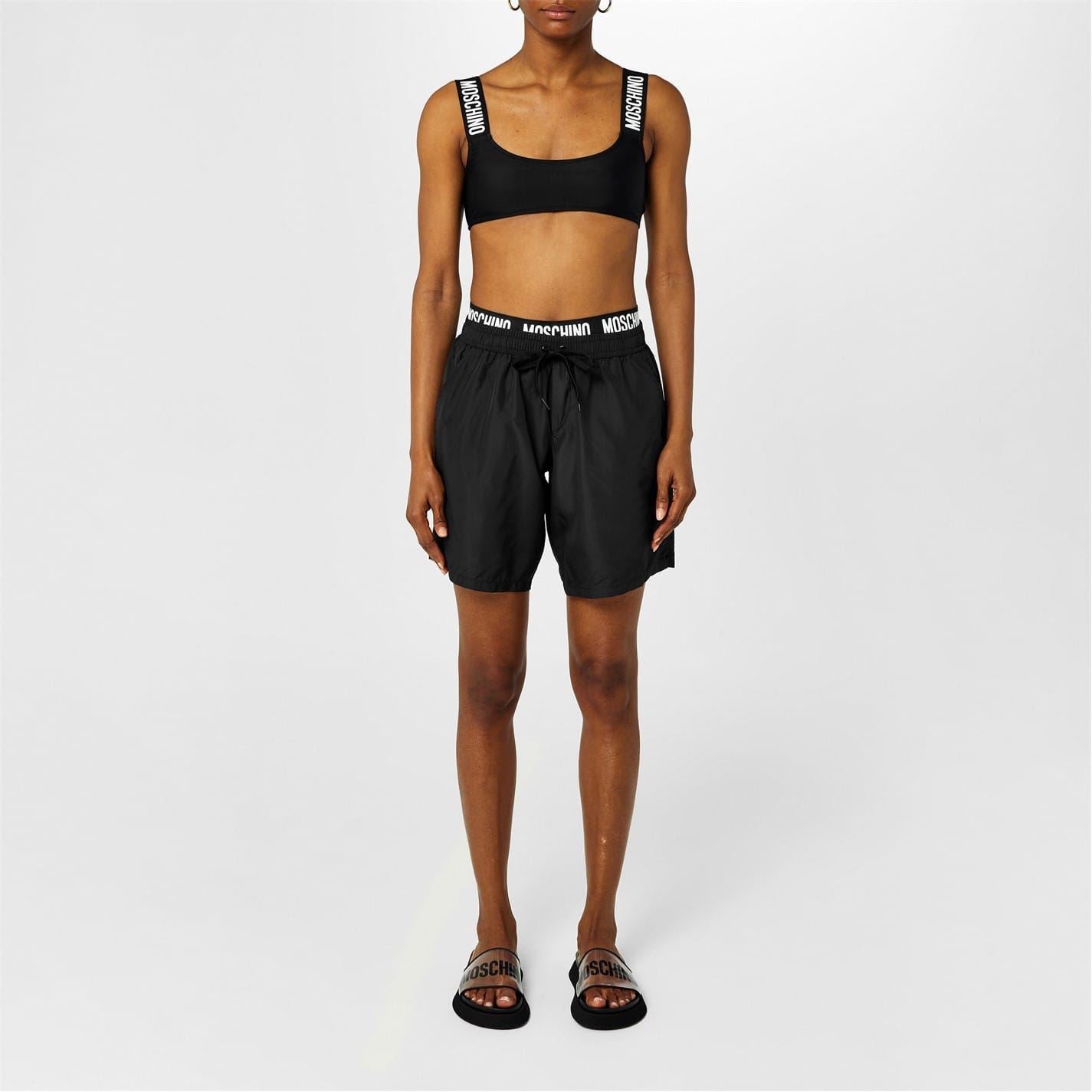 Moschino Plunging Neck Relaxed Fit Swim Short
