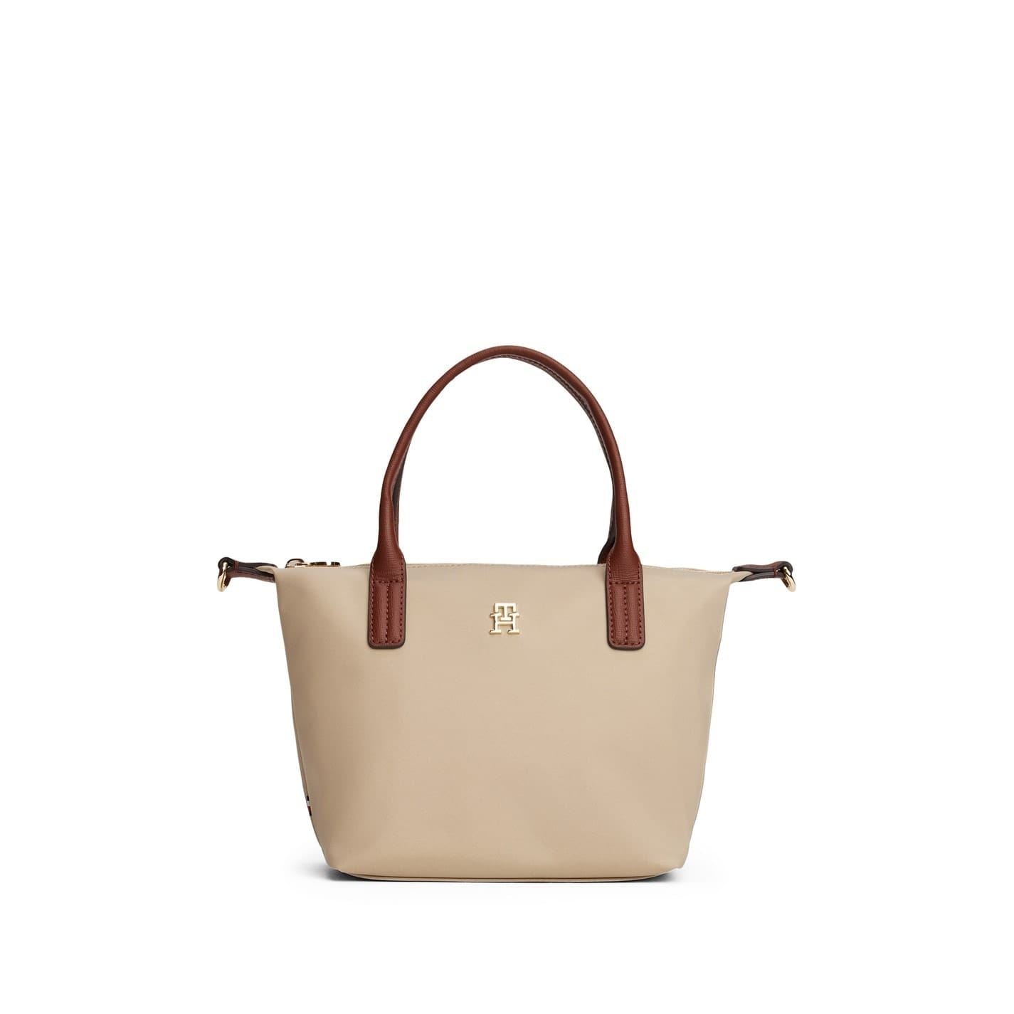 Tommy Hilfiger Popette Mini Trapezoid Tote with Gold Tone Hardware