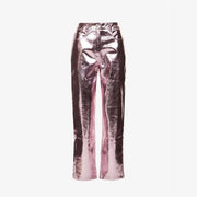 Amylynn Lupe Metallic Patterned Straight Trousers