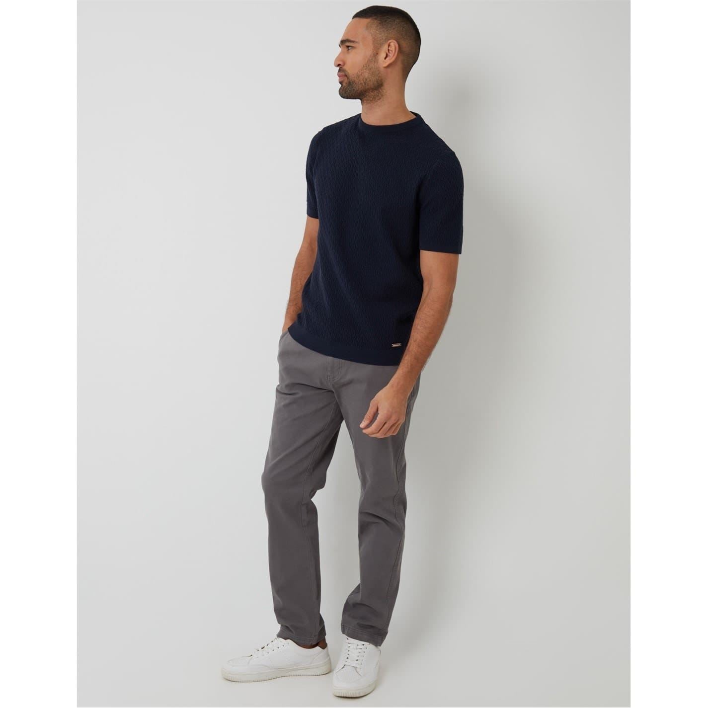 Threadbare Rib Crew Neck Short Sleeve T-Shirt