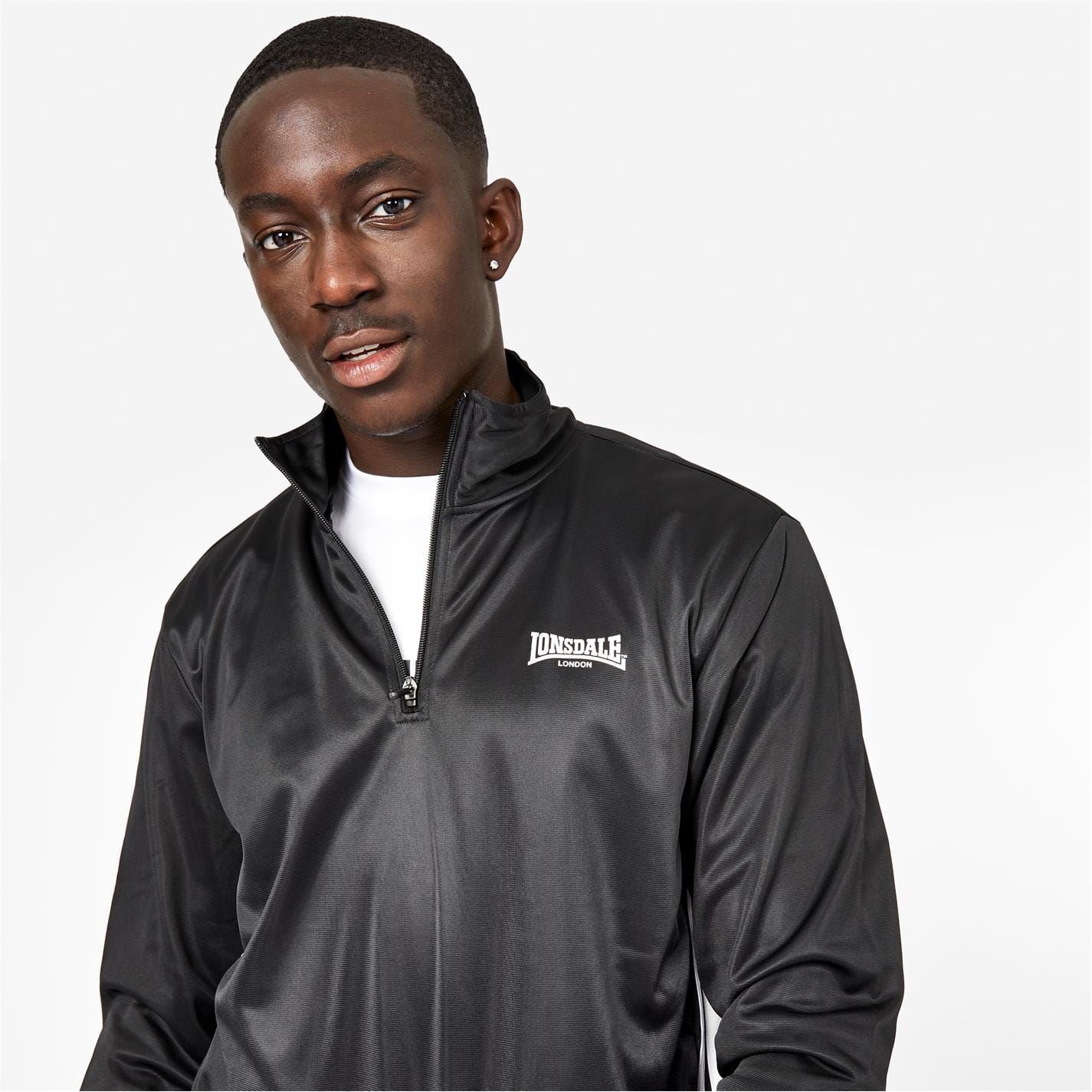 Lonsdale Mens 2s Quarter Zip Track Top