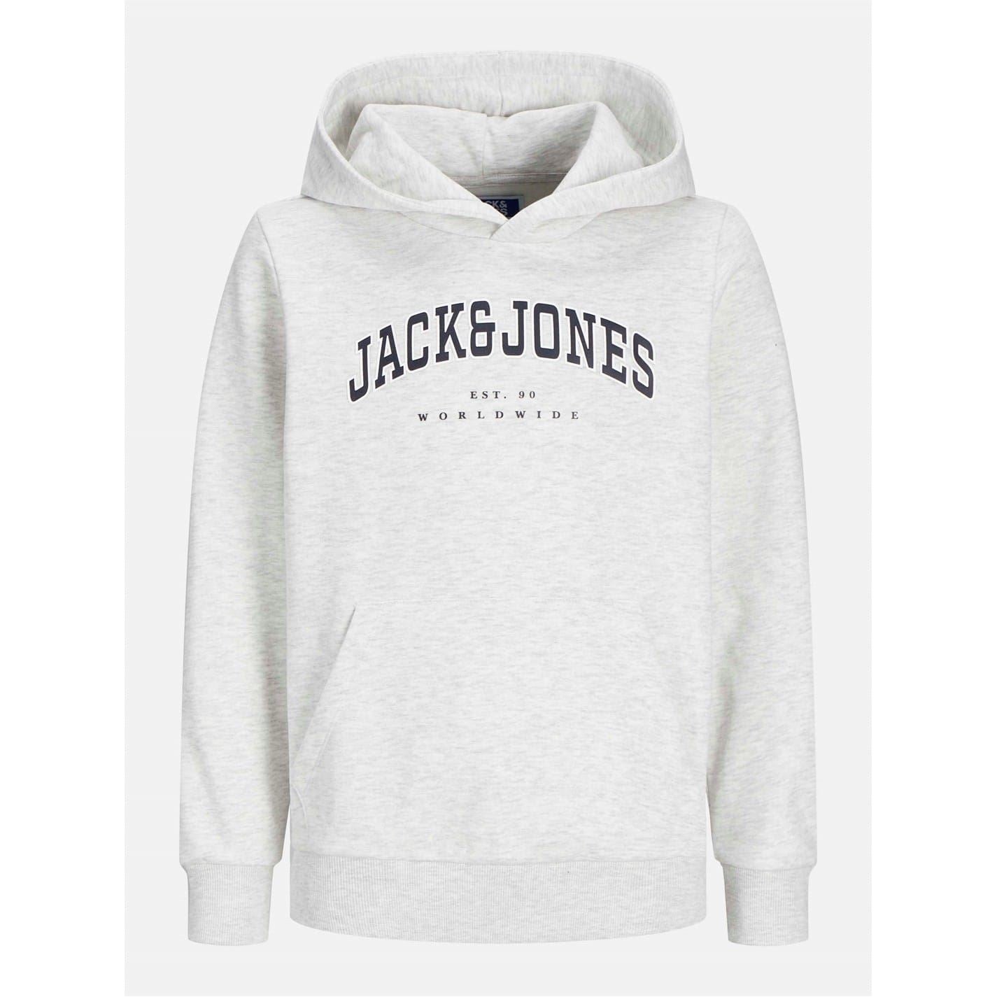 Jack and Jones Lettering Hooded Neck Long Sleeve Varsity Sweatshirt