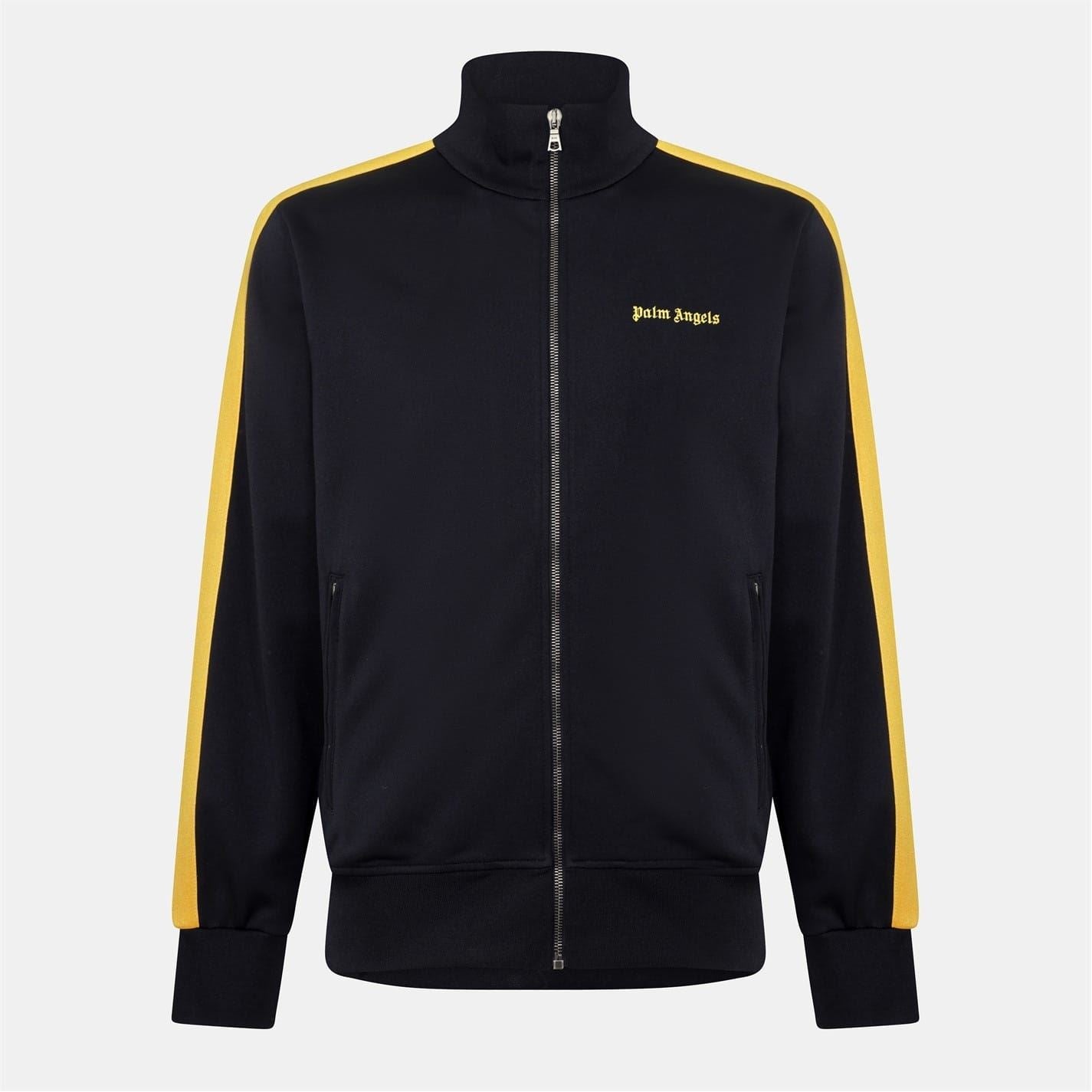 Palm Angels Solid Patterned Track Jacket