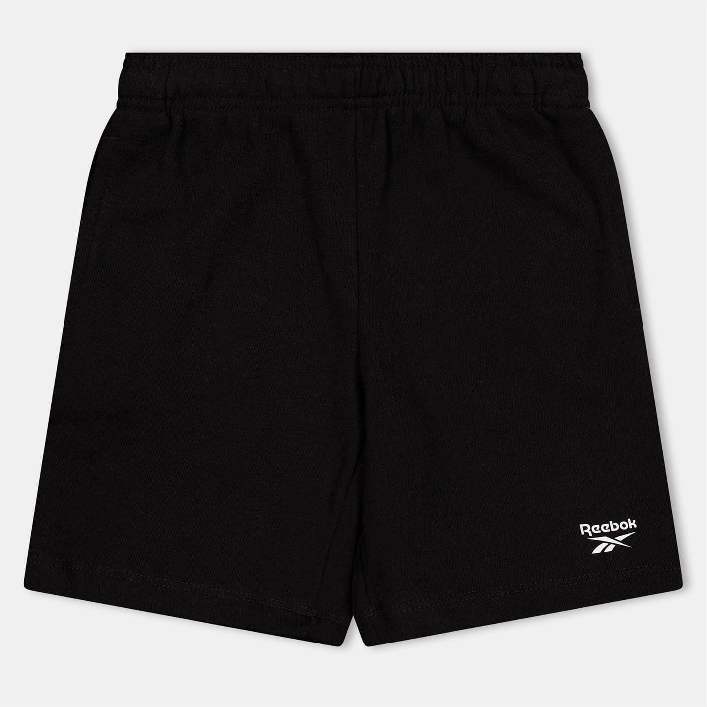 Reebok Solid Bermuda Sweat Shorts with Elasticated Waistband