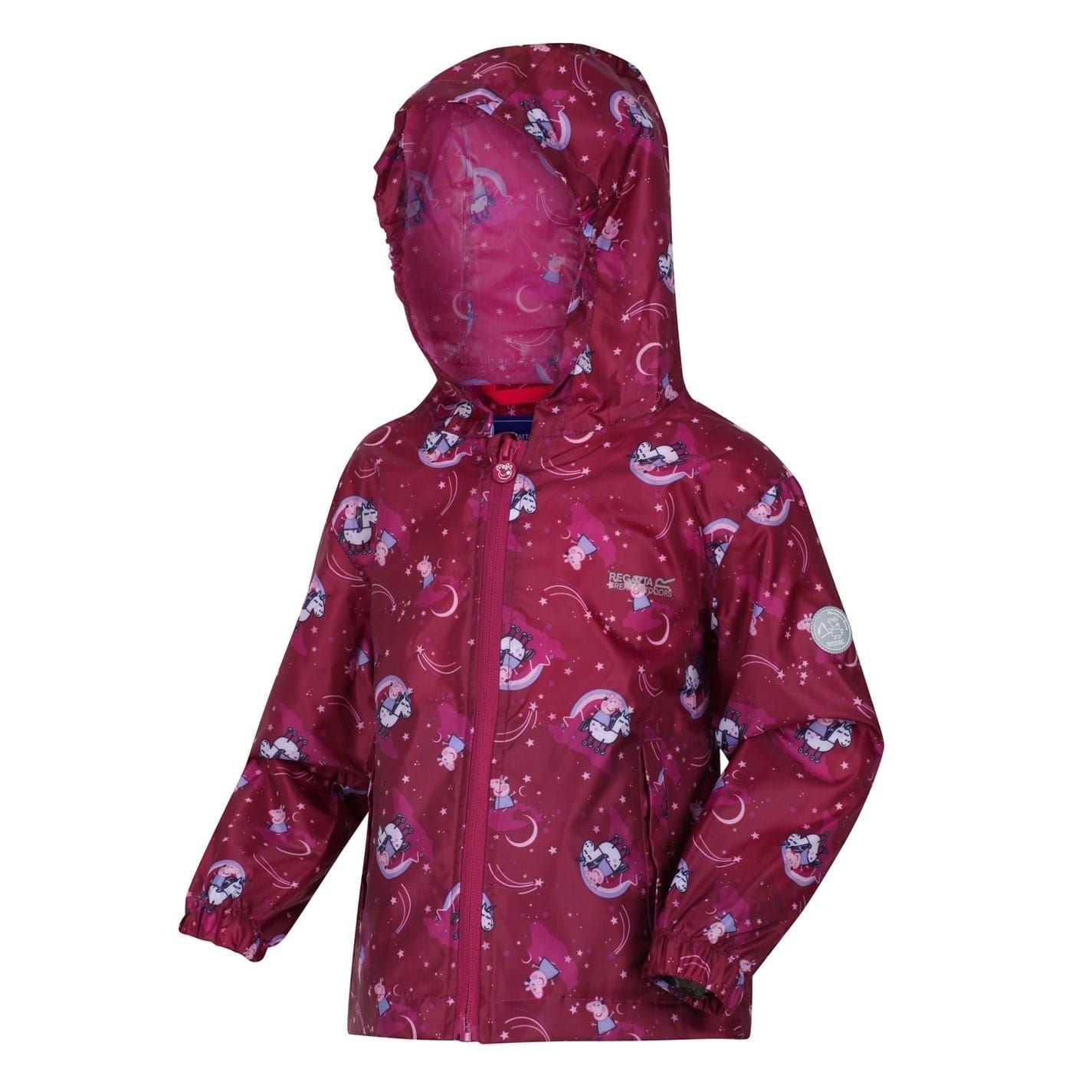 Regatta Pepa Polka Dot Hooded Rain Jacket