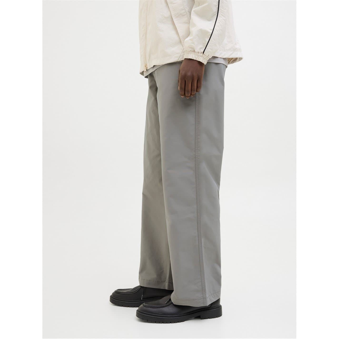 Jack and Jones Owen Solid Patterned Wide Leg Chinos