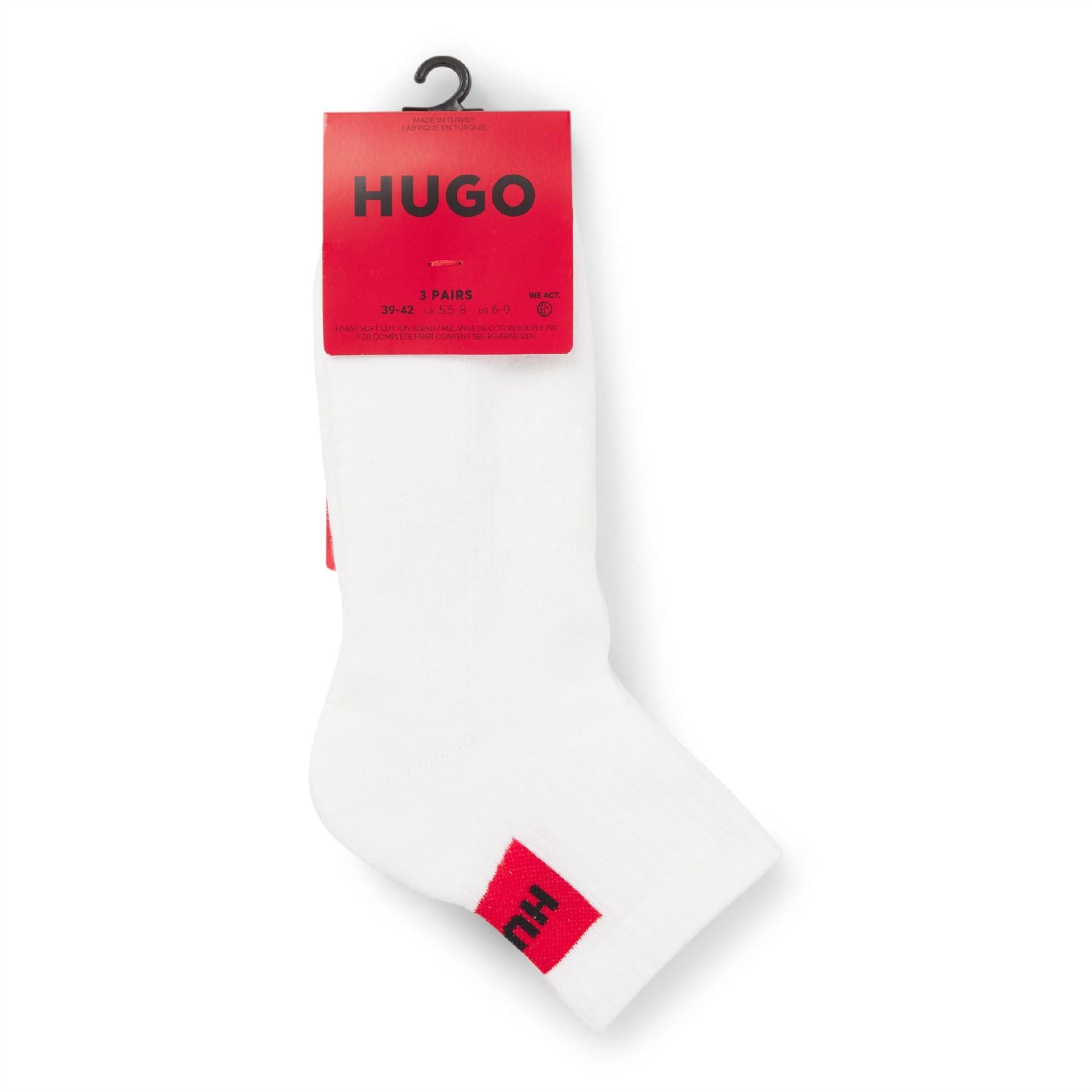 Hugo 3 Pack of Logo Ankle Socks