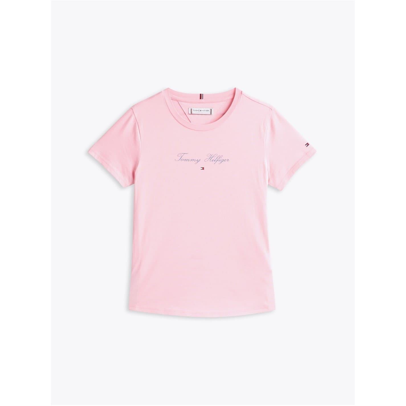 Tommy Hilfiger Script Slim Short Sleeve Crew Neck T-Shirt