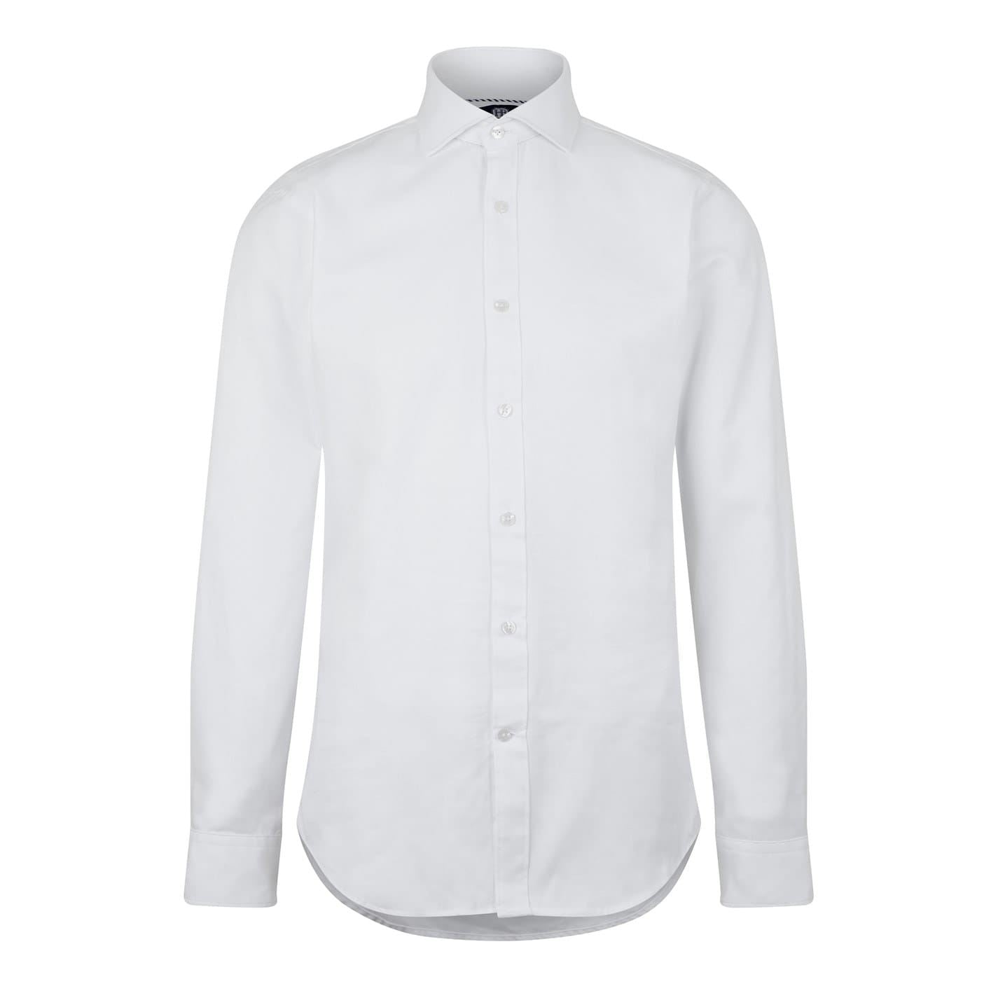 Haines and Bonner Slim Fit Cutaway Collar Twill Shirt