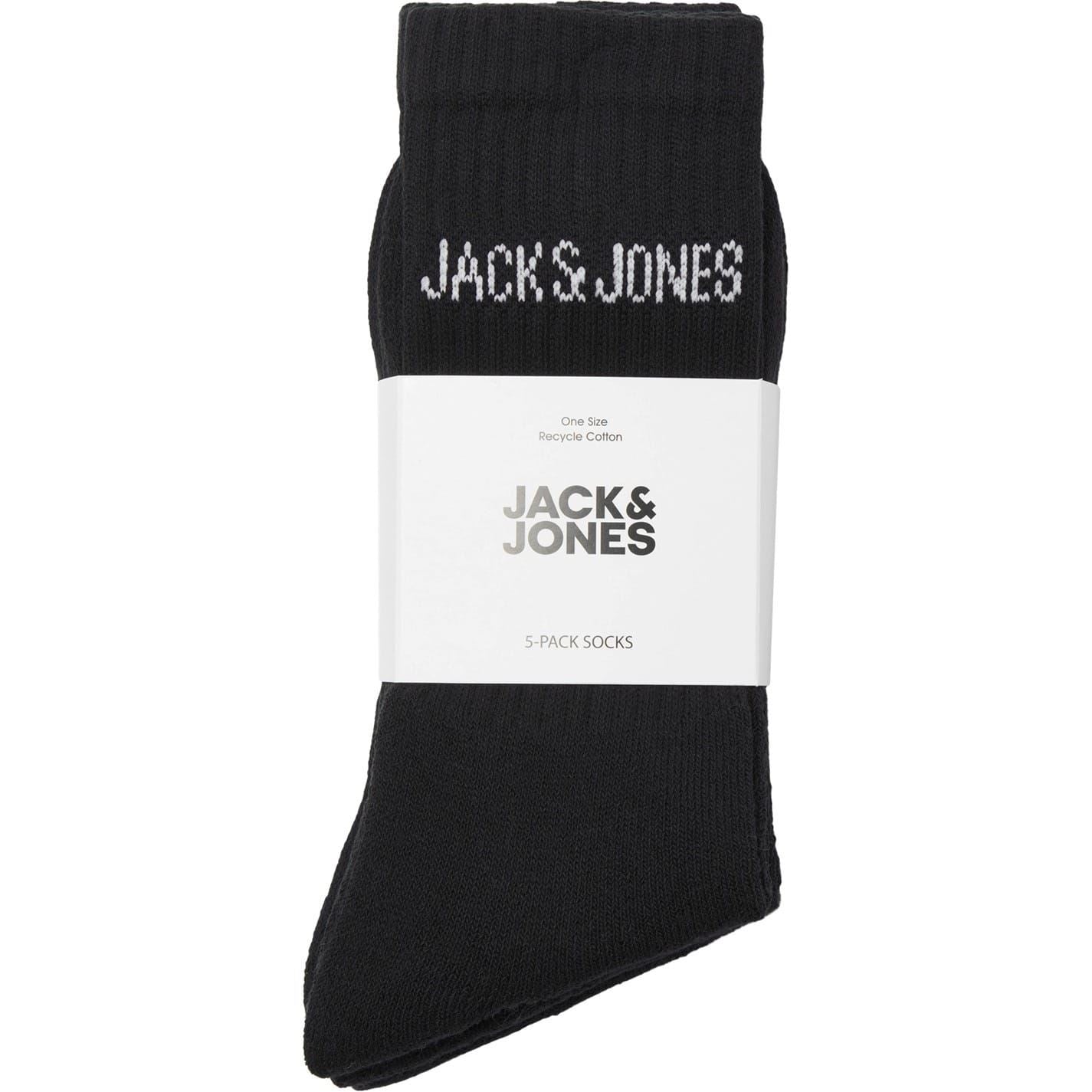 Jack and Jones Mens Regen 5 Pack Crew Socks