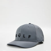 TaylorMade Logo Print Lettering Pre Curved Brim Baseball Cap