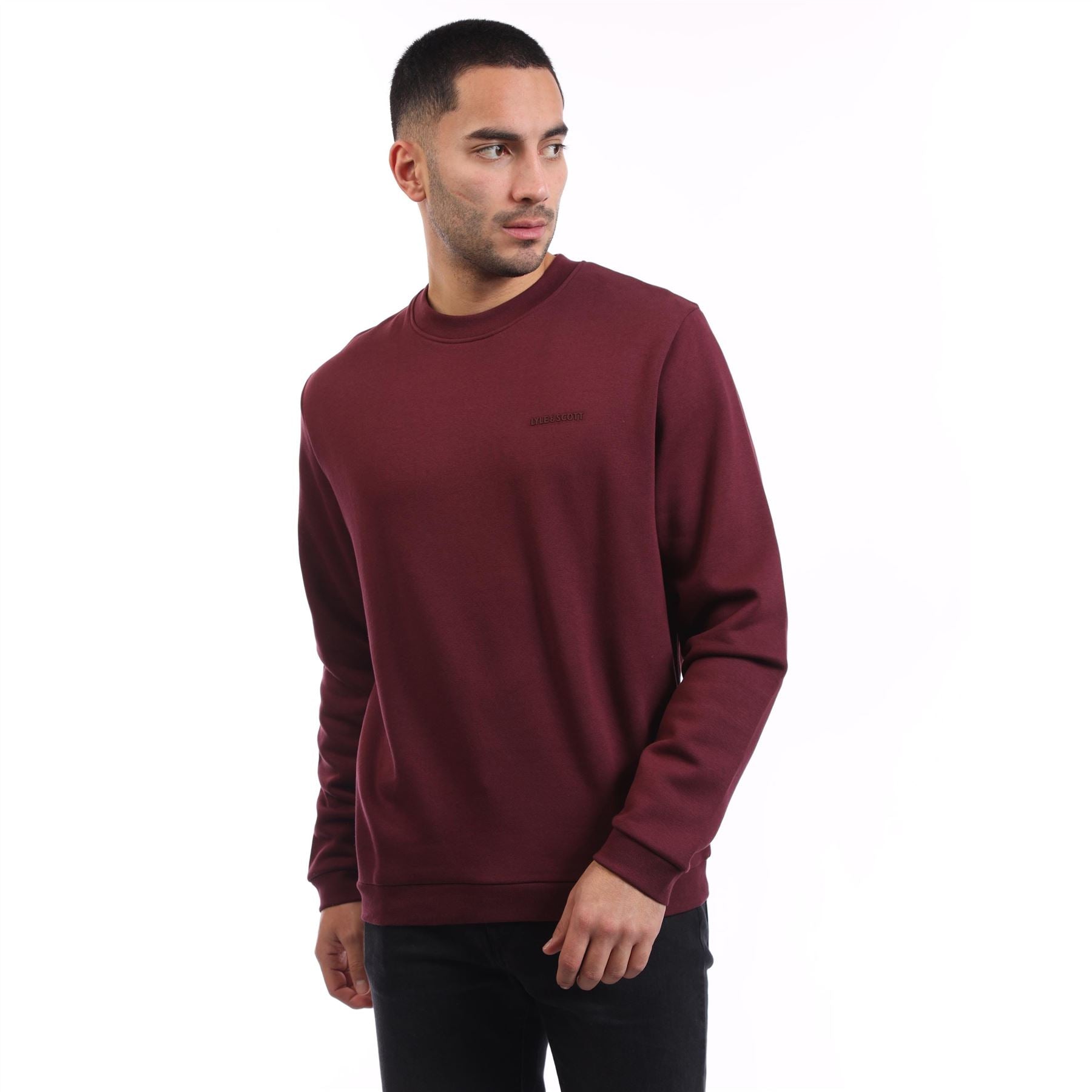 Lyle And Scott Logo Brushback Crewneck Jumper