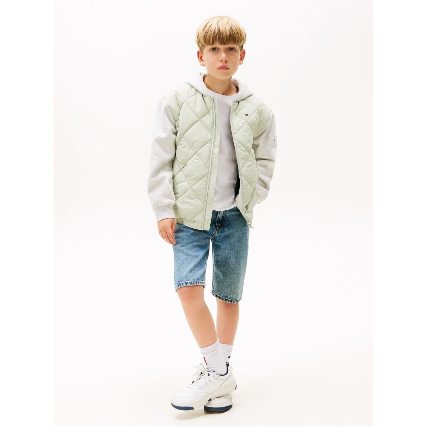 Tommy Hilfiger Hooded Neck Quilted Puffer Jacket with Ribbed Cuff