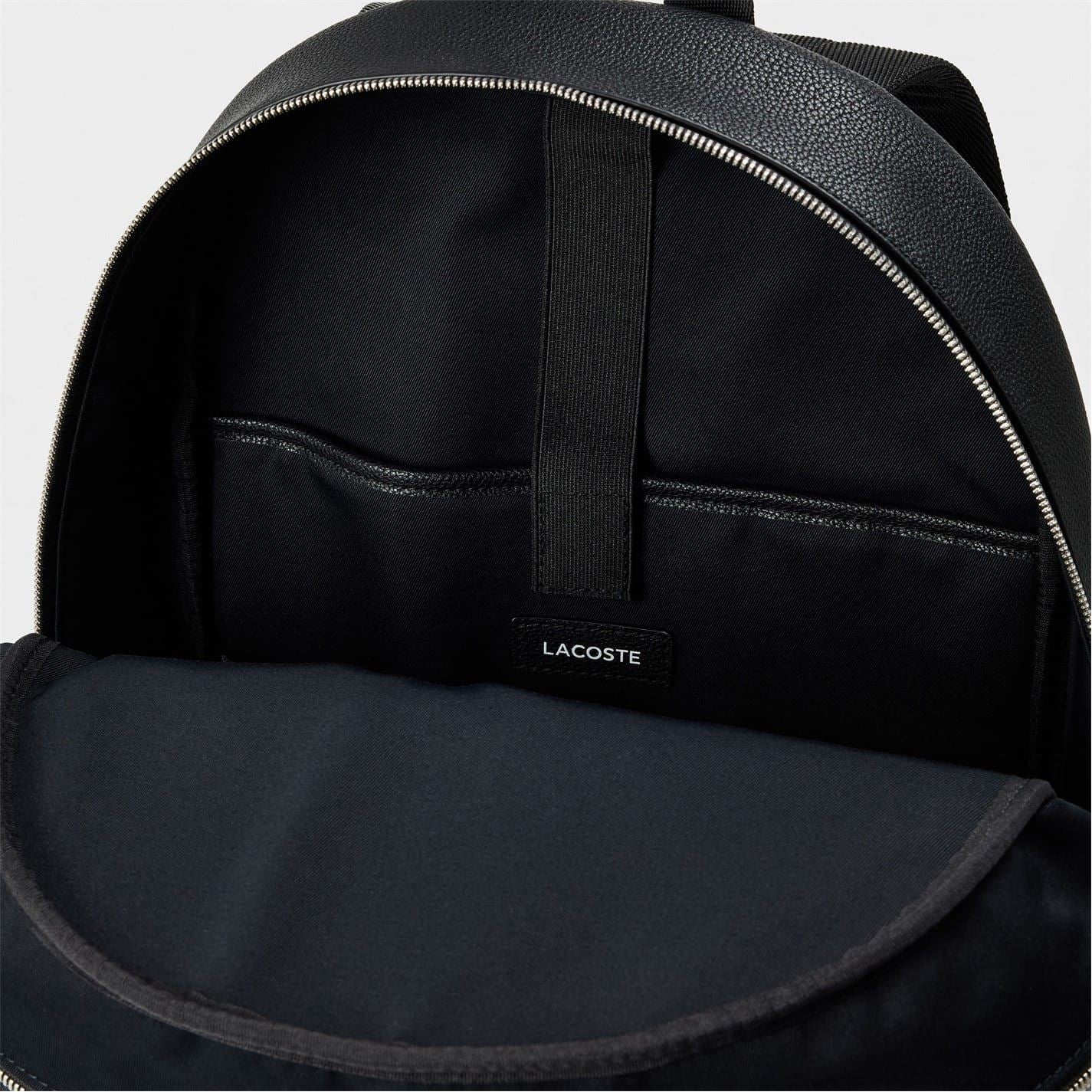 Lacoste Business Backpack with Silver Tone Hardware