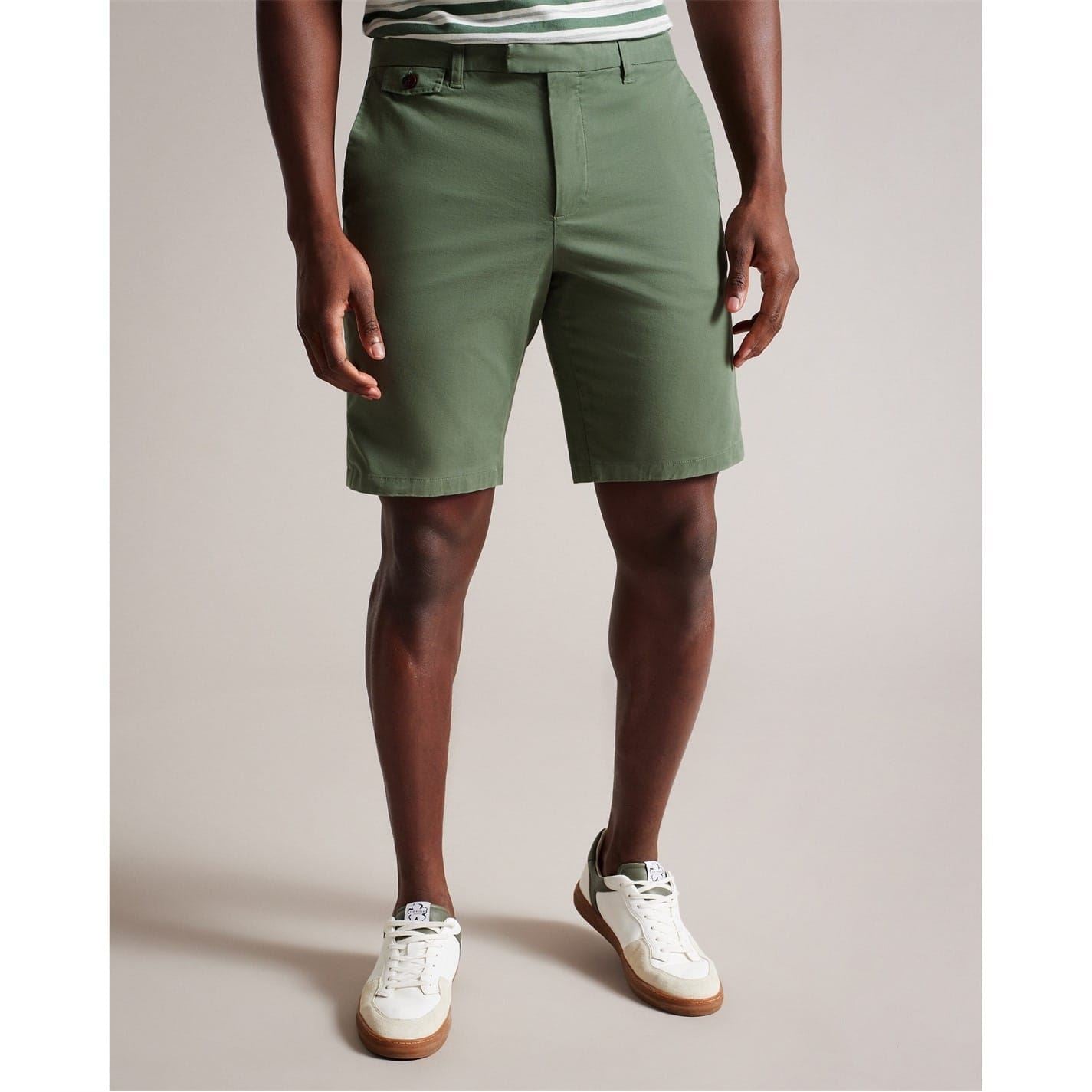 Ted Baker Solid Patterned Chino Shorts
