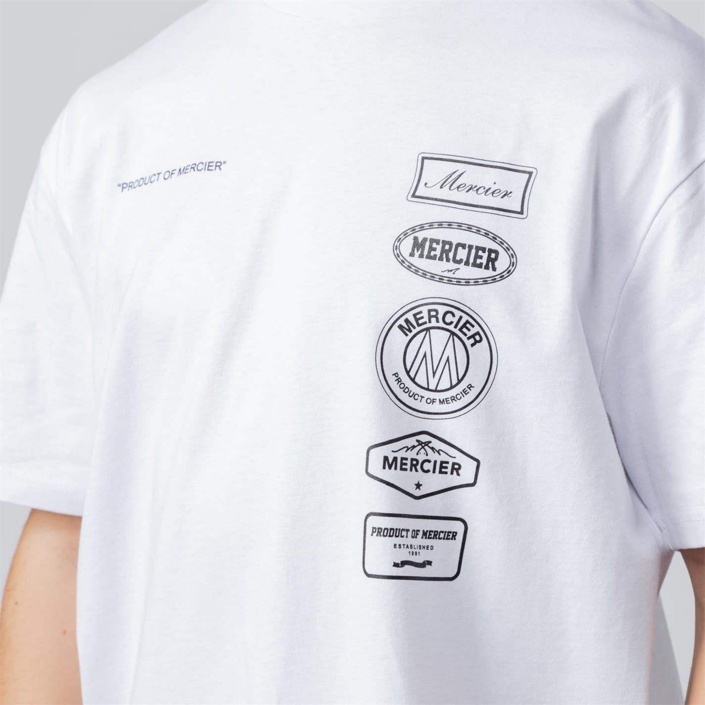 Mercier Badge Text Graphic Crew Neck Short Sleeve T-Shirt