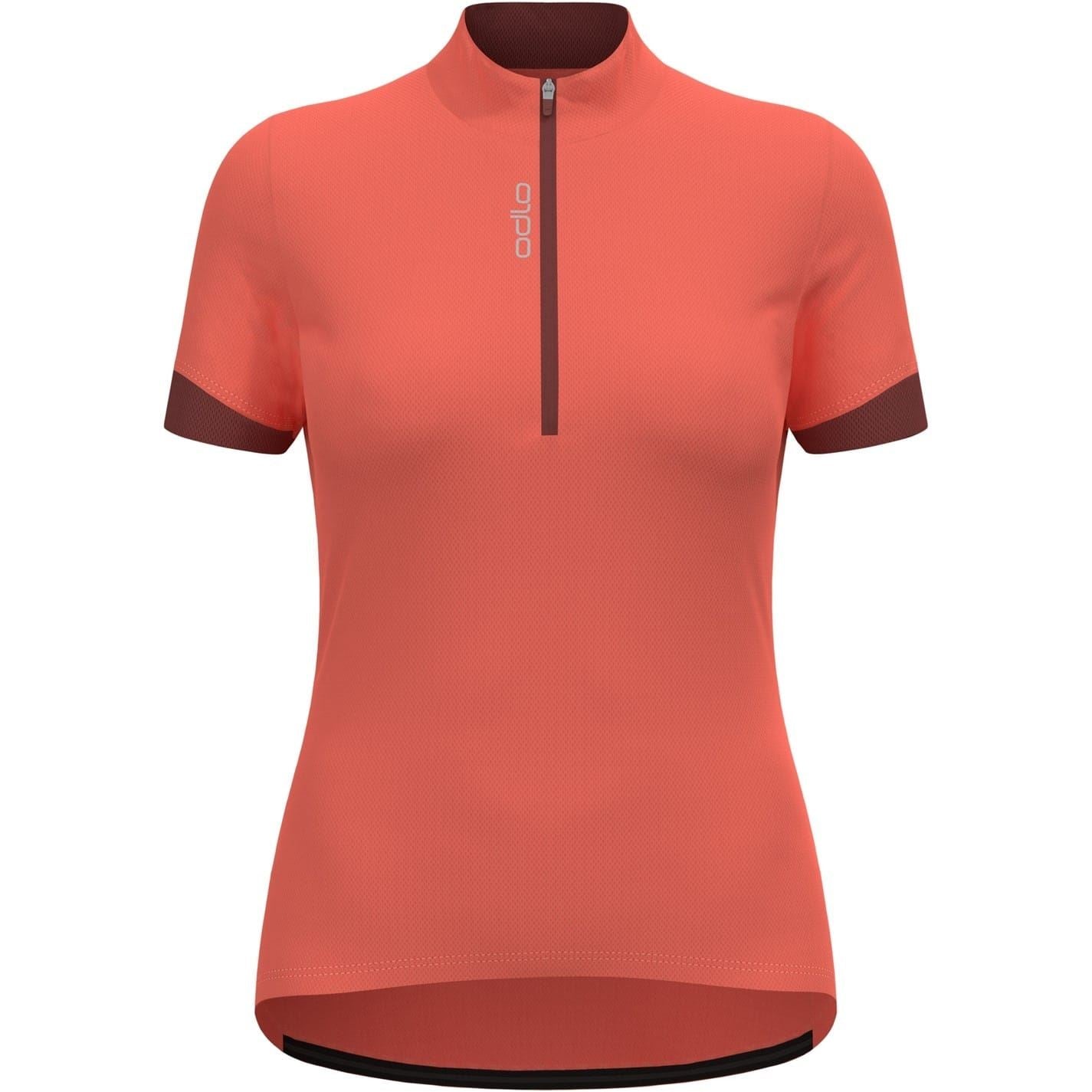 Odlo Regular Fit Half-Zip Short Sleeve T-Shirt