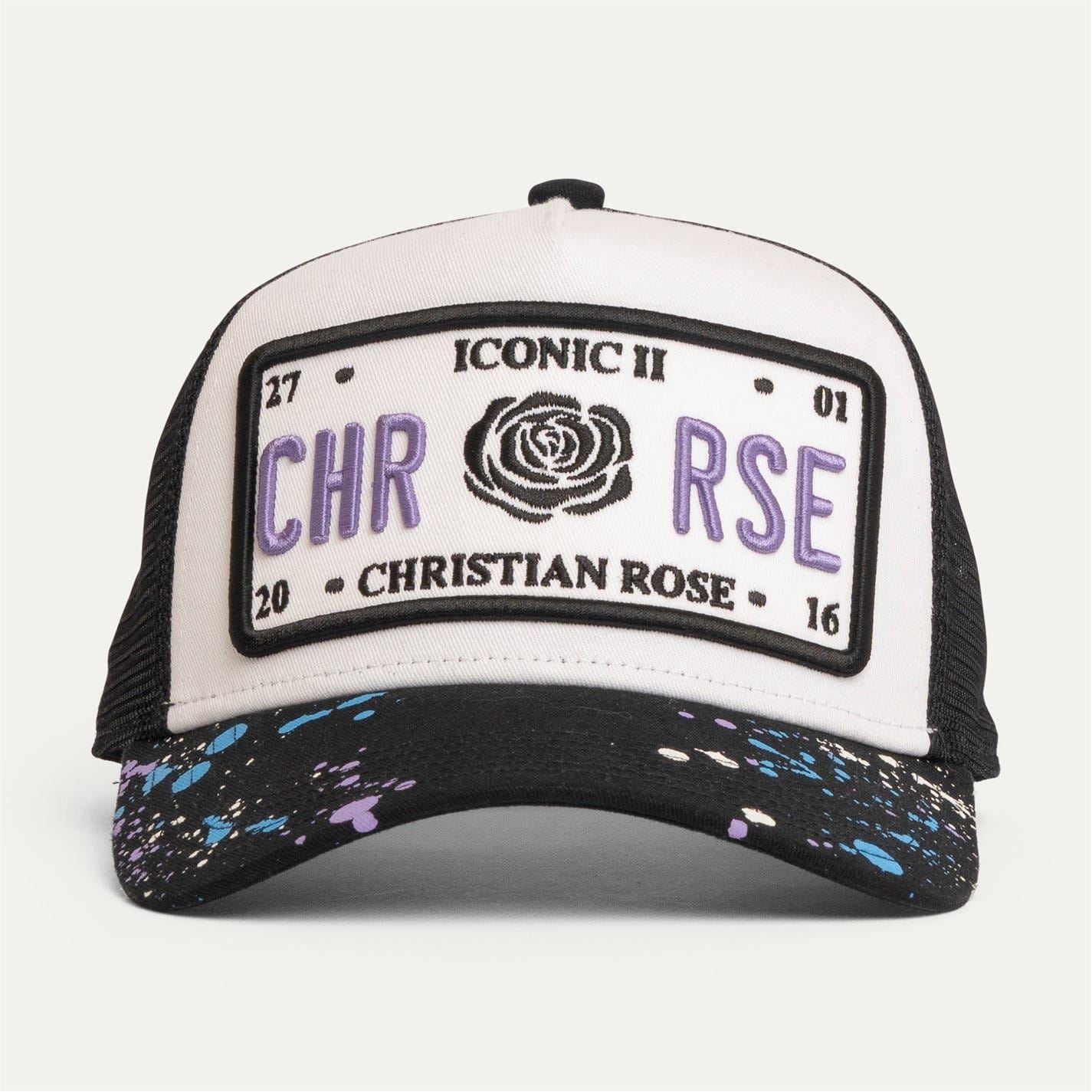 Christian Rose Iconic II Paint Splat Logo Trucker Cap