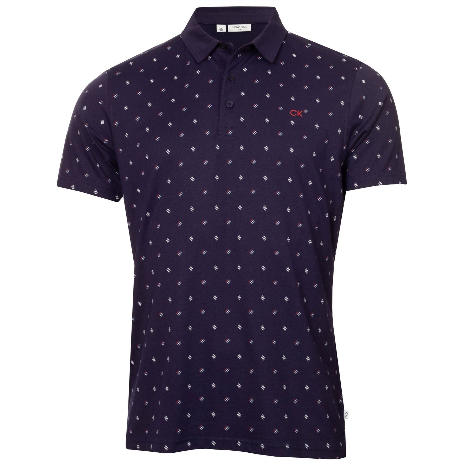 Calvin Klein Golf Graphic Print Collared Short Sleeve Polo Shirt